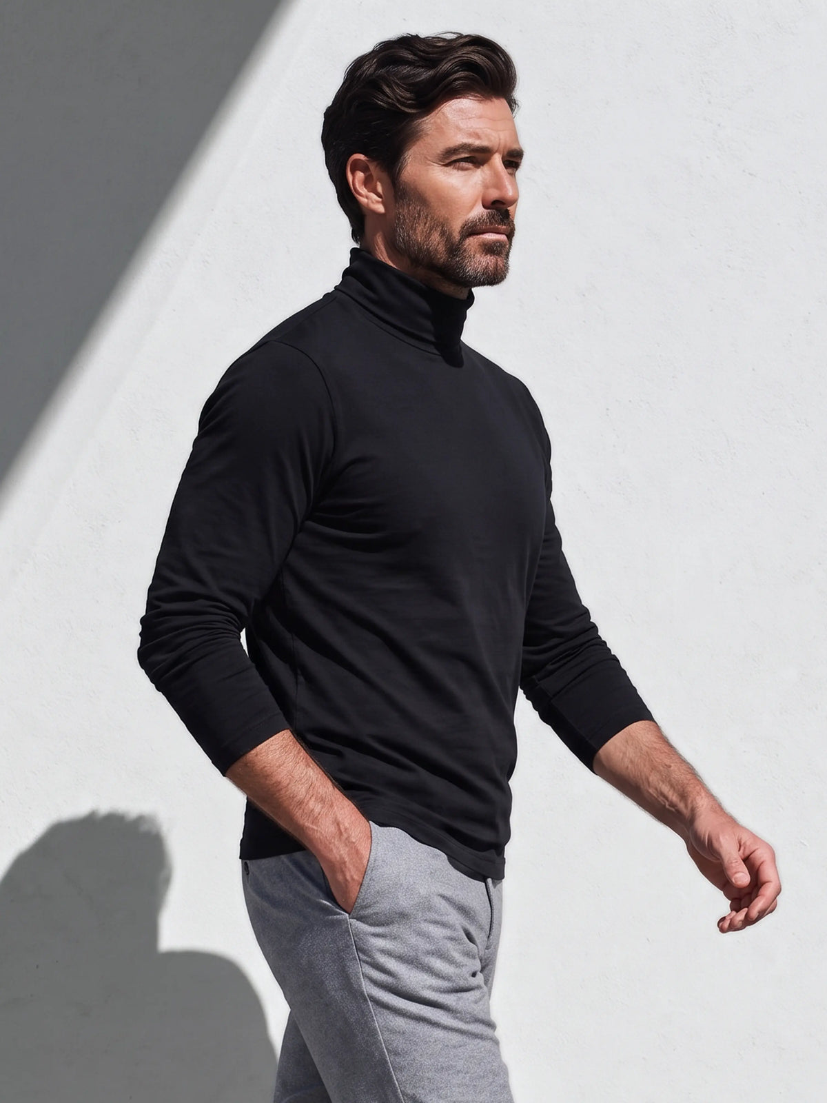 PURE MERINO TURTLENECK noir