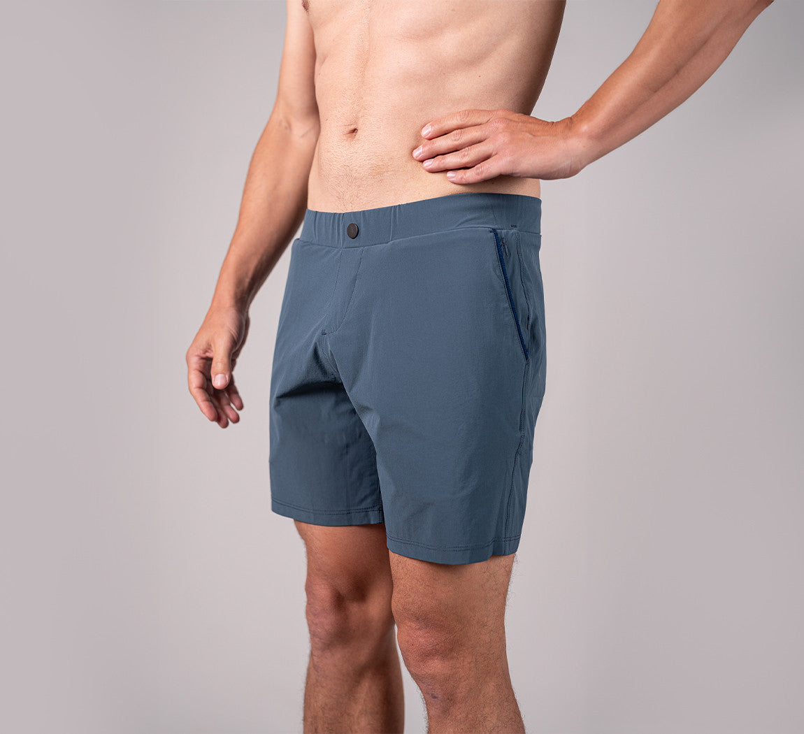 2-IN-1 SWIMSHORT Bleu Gris