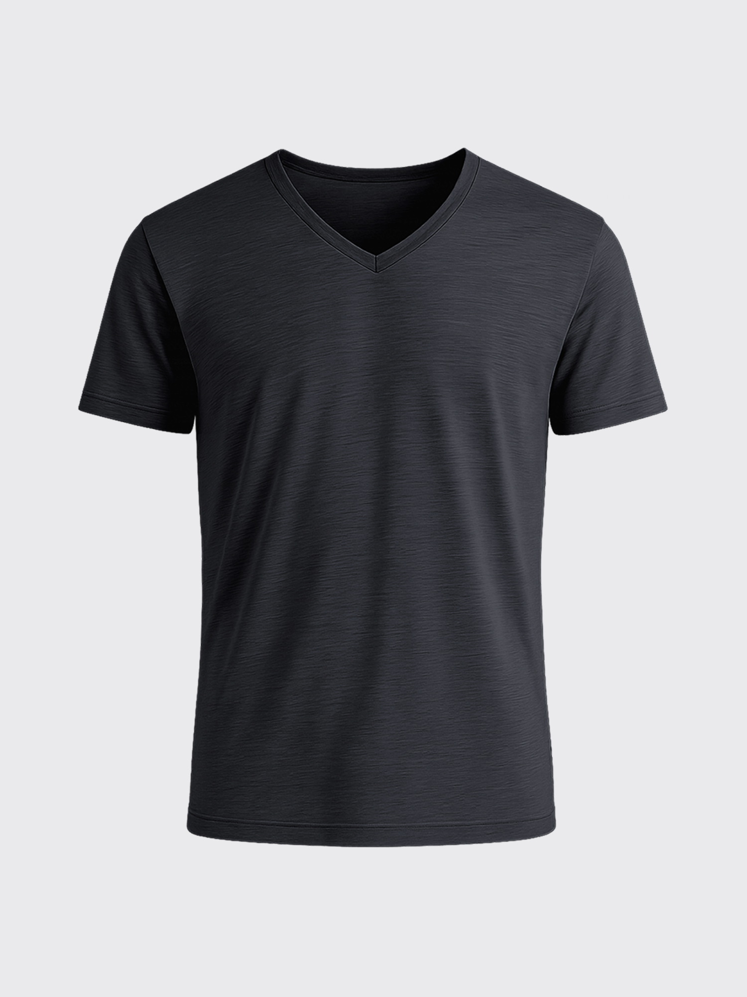 ACTION MERINO V-NECK TEE Gris Anthracite