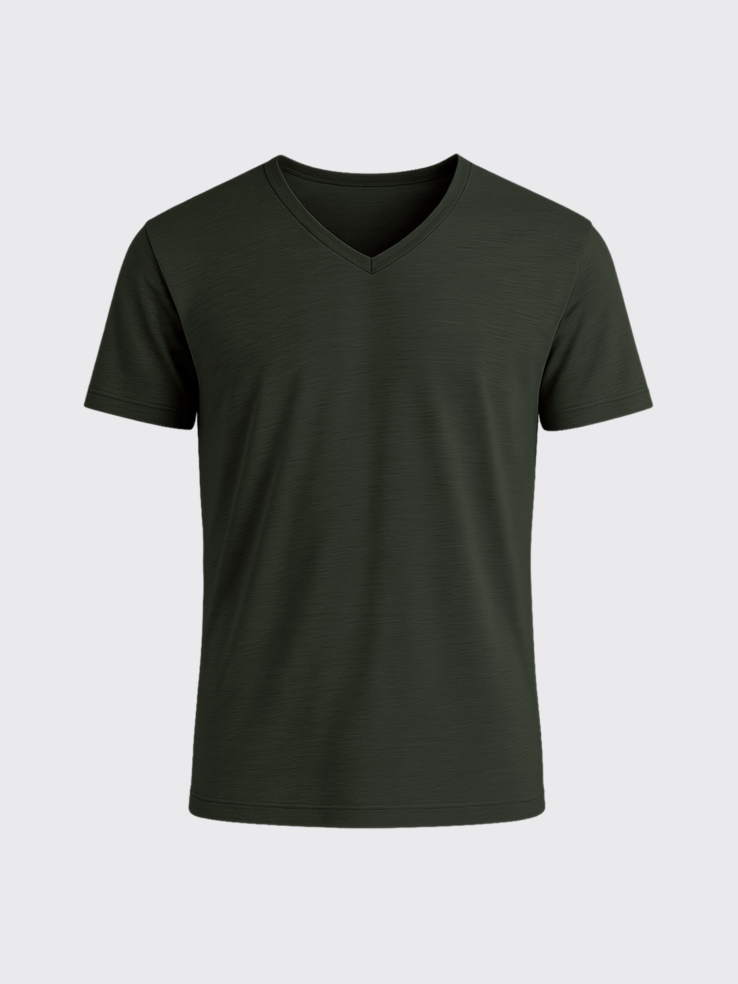 ACTION MERINO V-NECK TEE Kaki