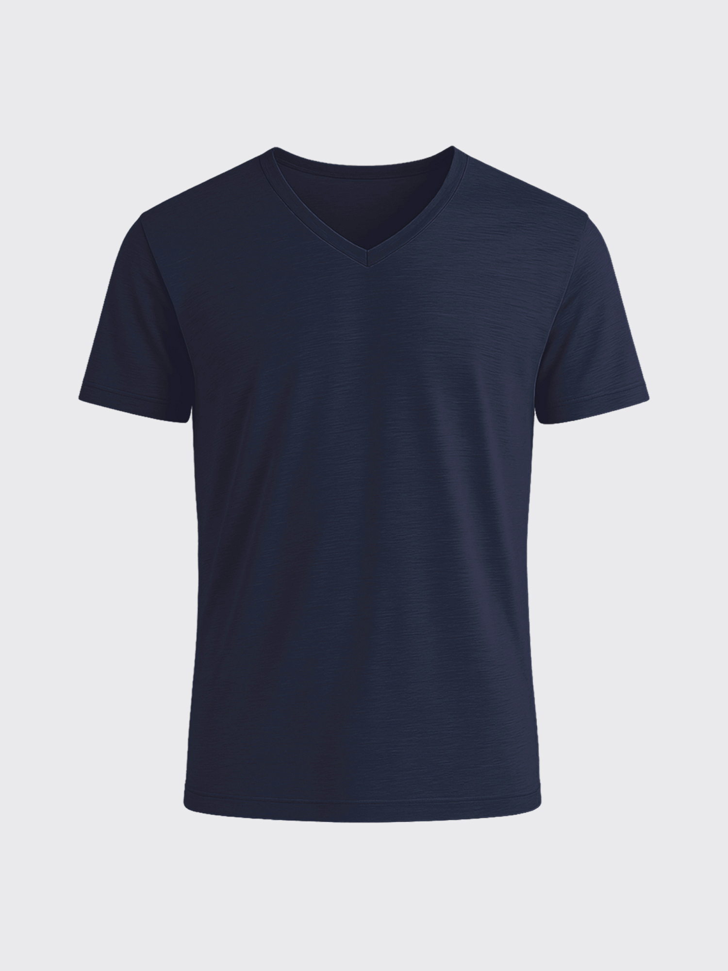 ACTION MERINO V-NECK TEE Bleu Chic