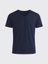 ACTION MERINO V-NECK TEE Bleu Chic