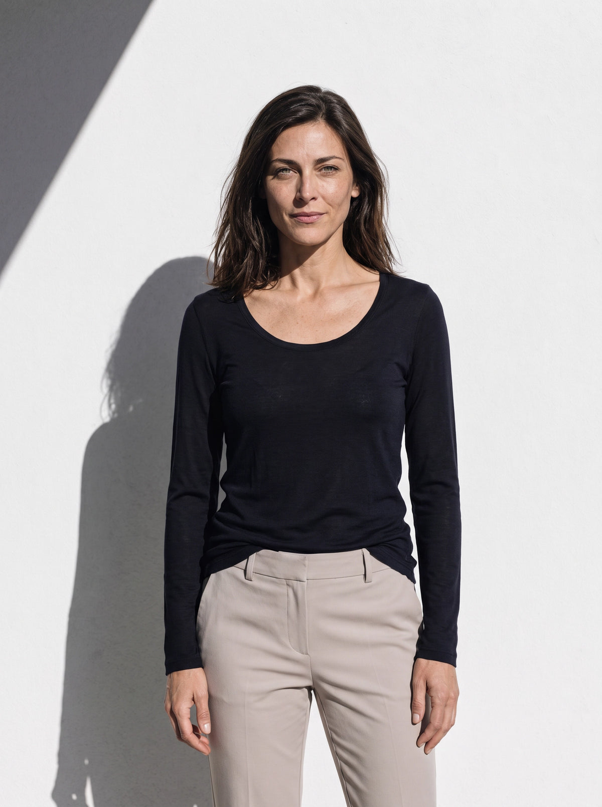 WOMAN CLOUD MERINO LONG SLEEVES T-SHIRT noir