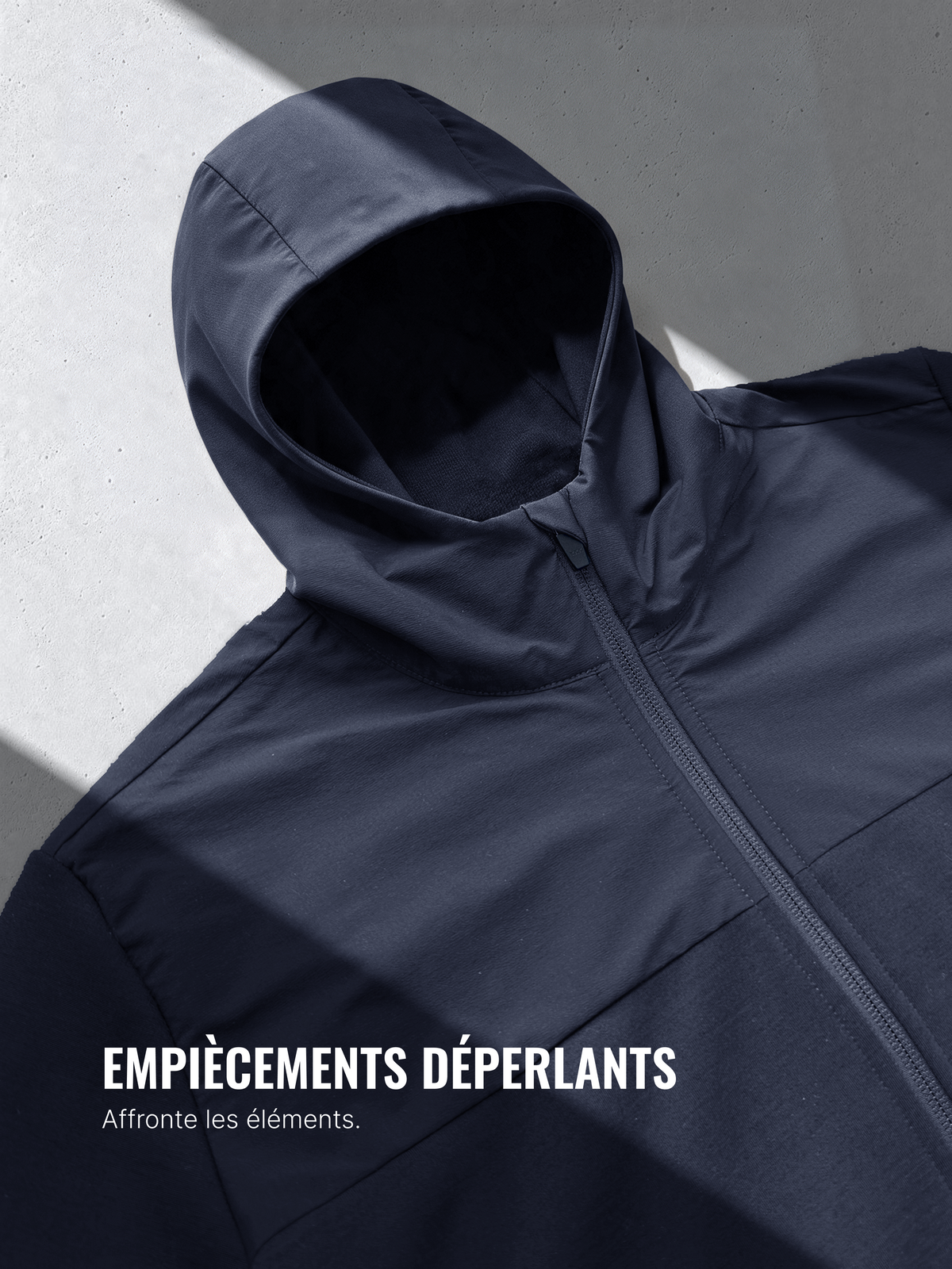 360 MERINO HOODIE Bleu chic