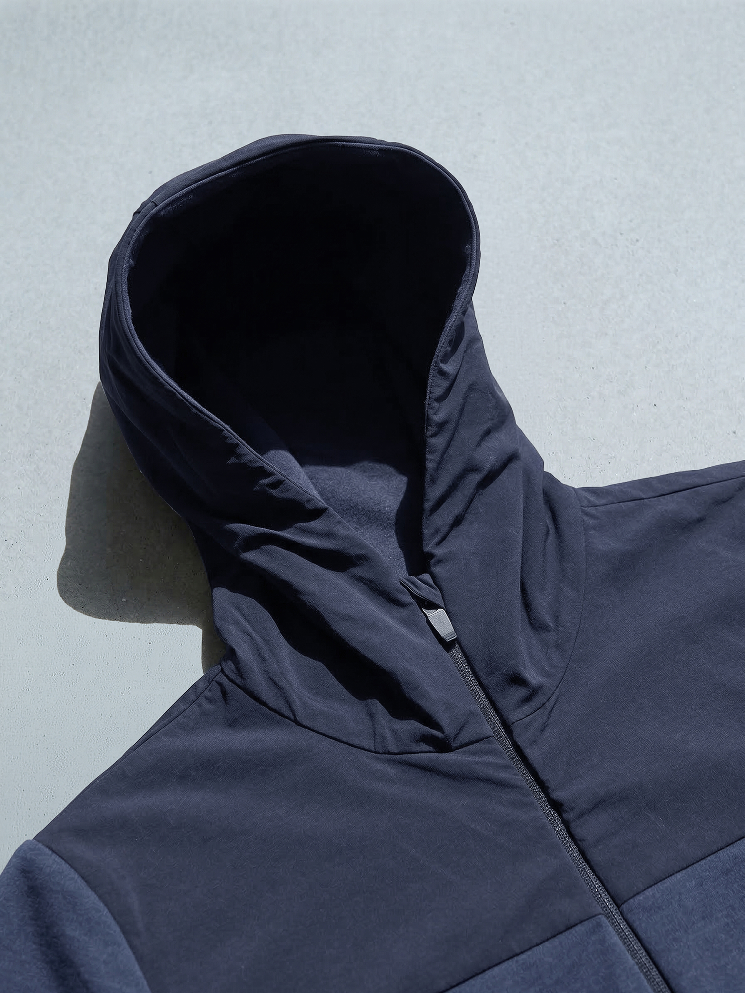 TRAVEL MERINO HOODIE BLEU CHIC