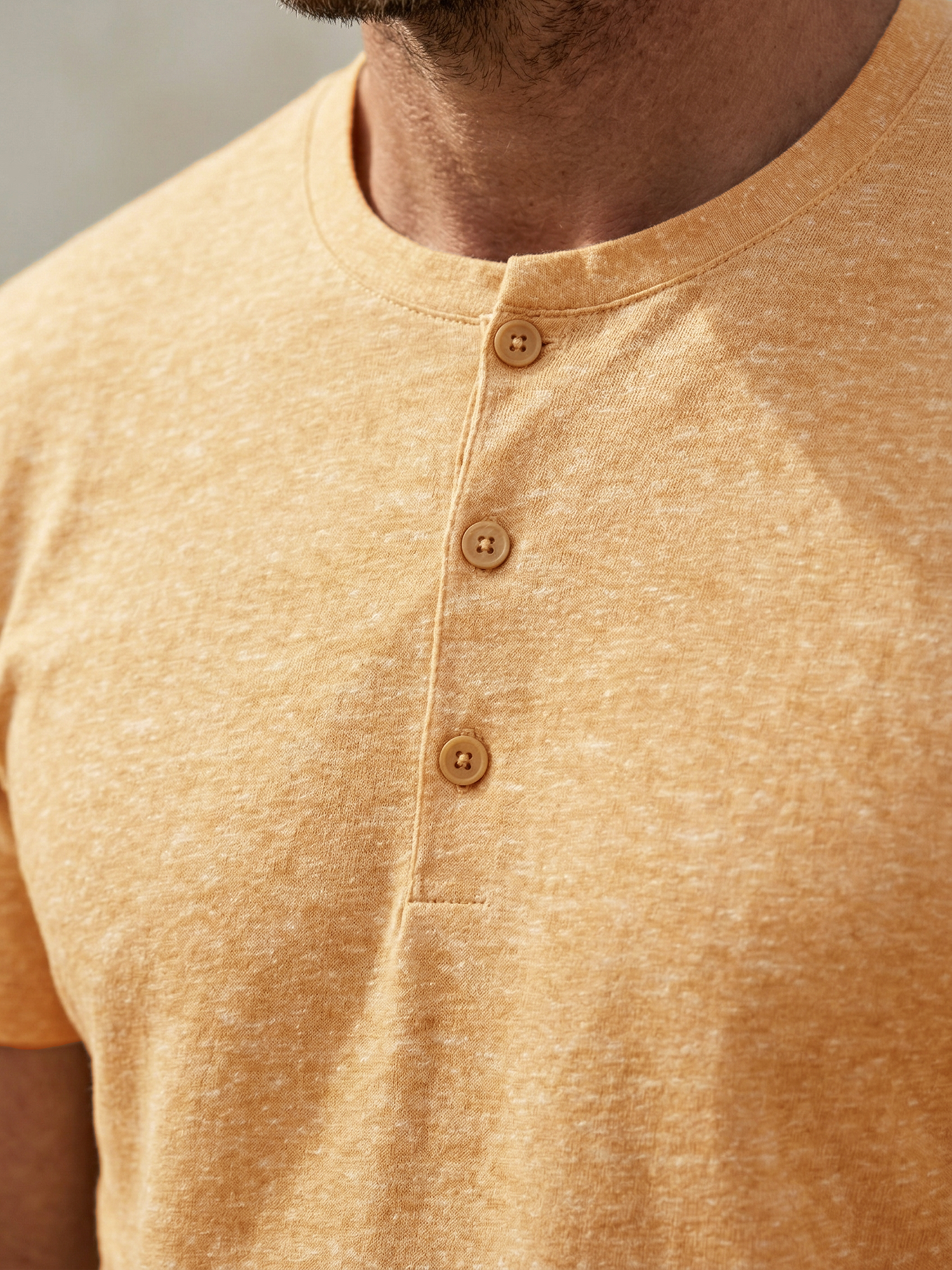 DRY HEMP HENLEY Peche