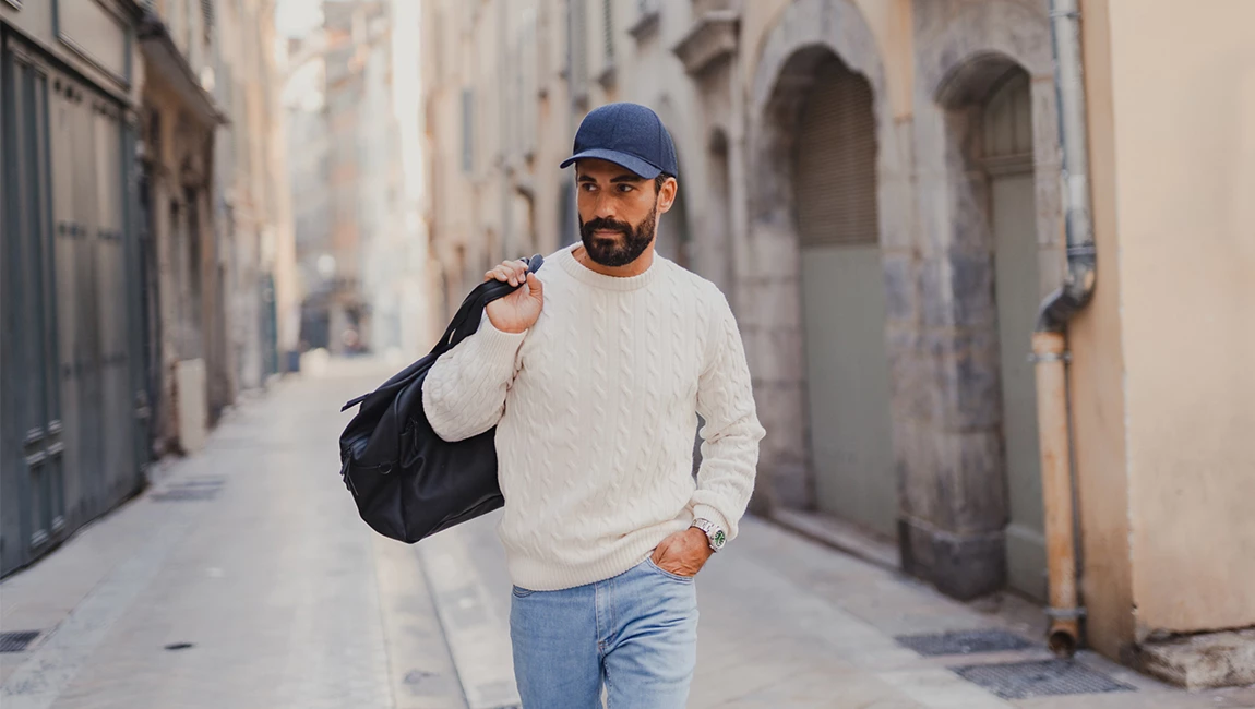 MERINO FLANNEL CAP Bleu Chic