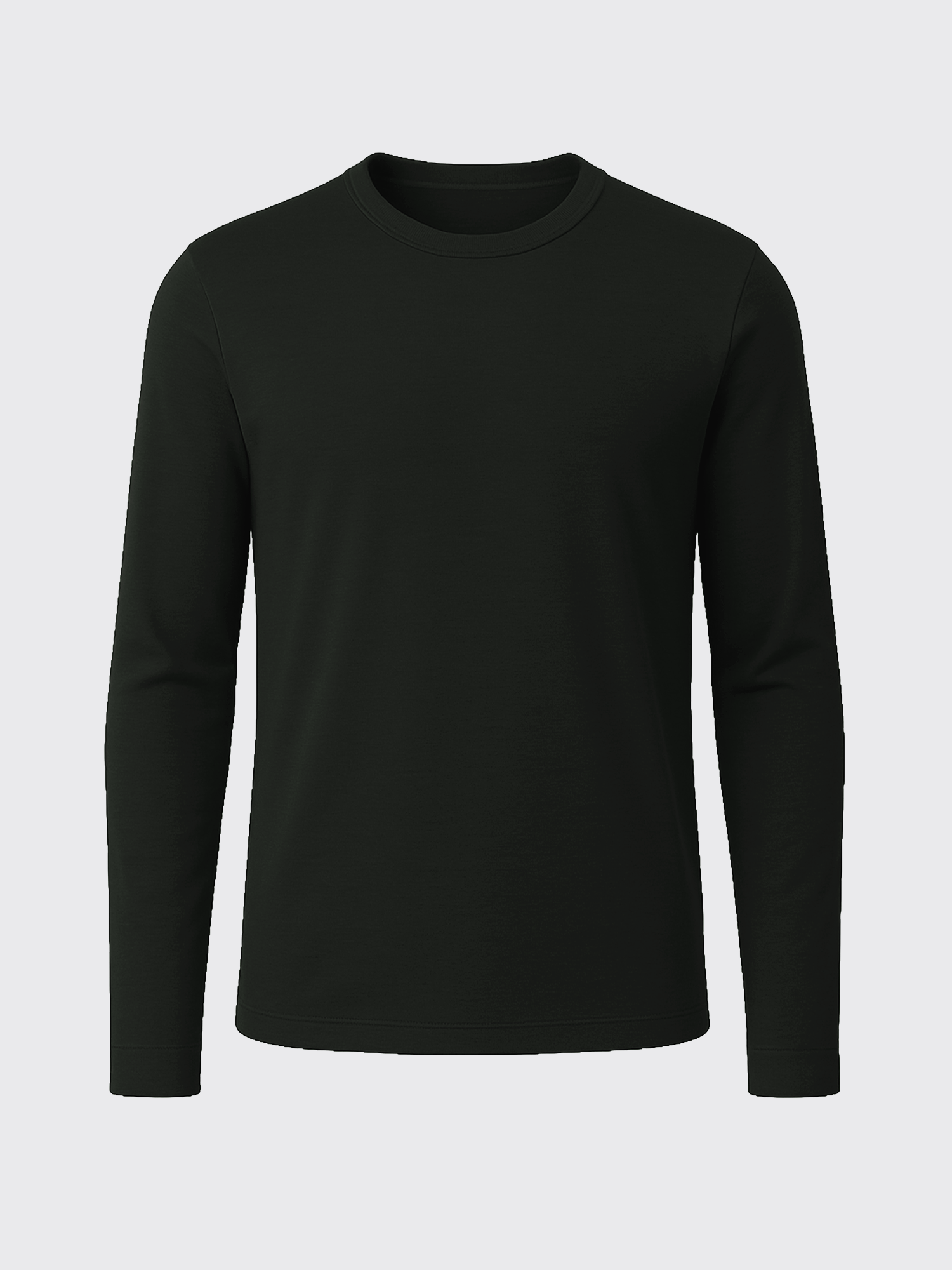 main out PURE MERINO LONG SLEEVES T-SHIRT Kaki