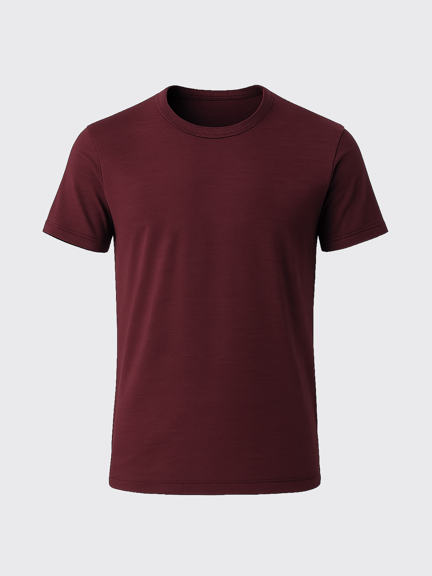 main out PURE MERINO T-SHIRT Bordeaux