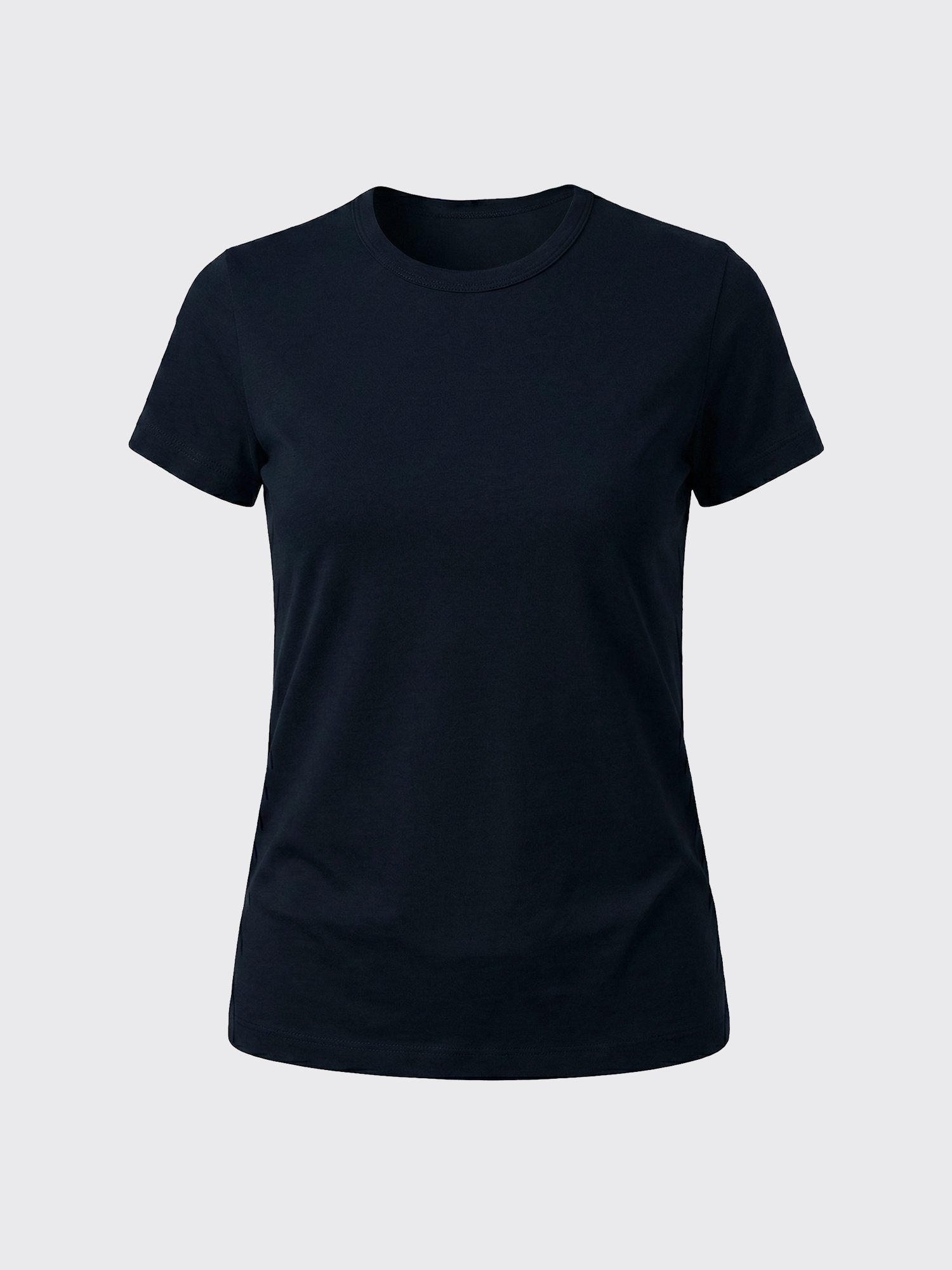 main out WOMAN PURE MERINO T-SHIRT Bleu chic