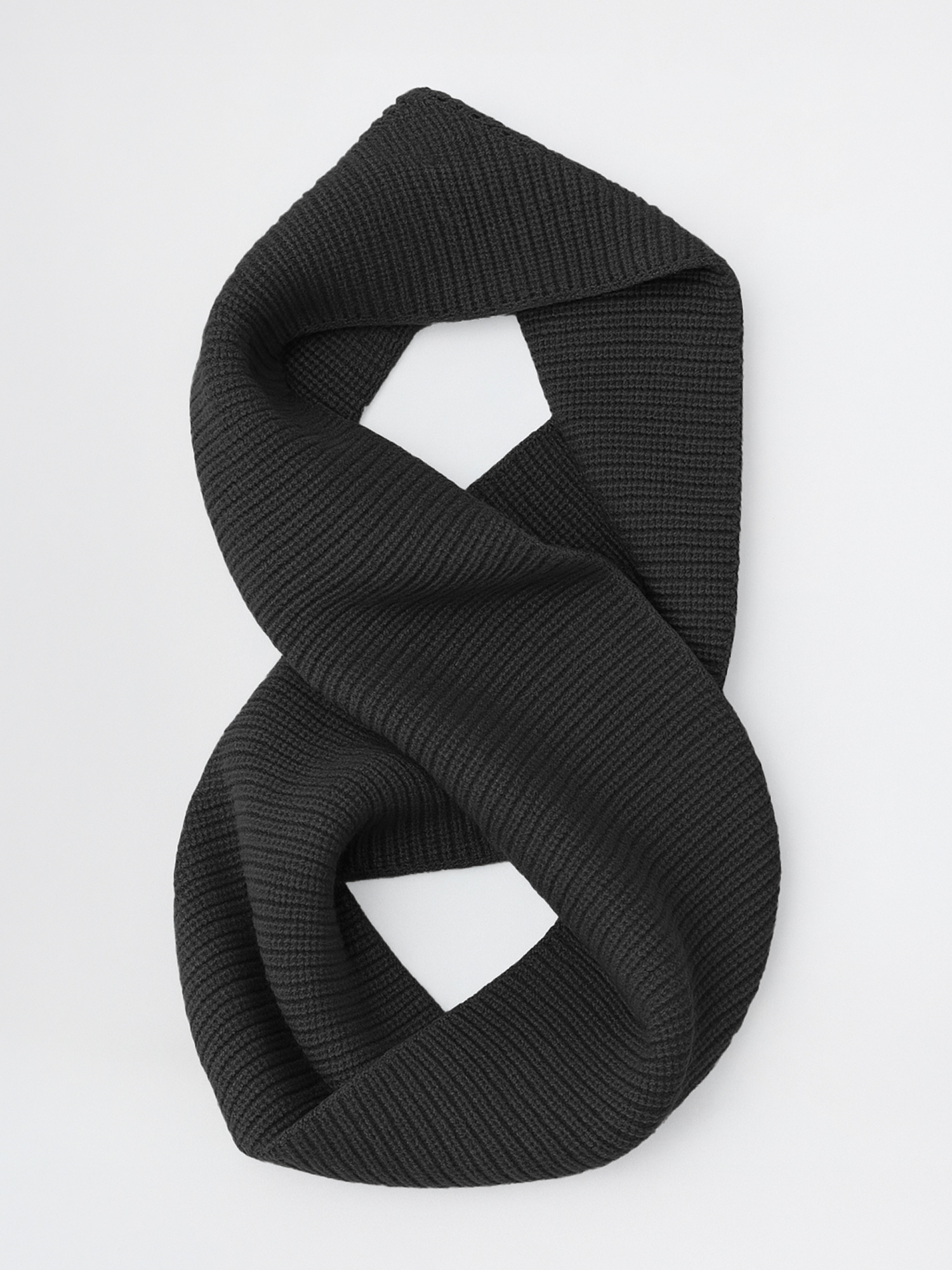 SEAMLESS MERINO SNOOD Gris Anthracite