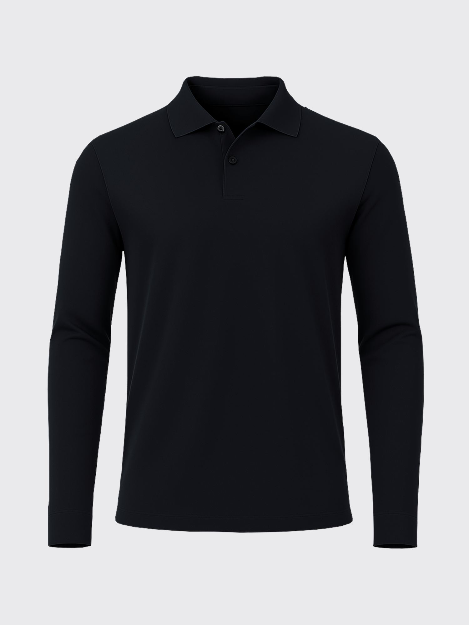 PERFORMANCE MERINO LONG SLEEVES POLO Bleu Chic