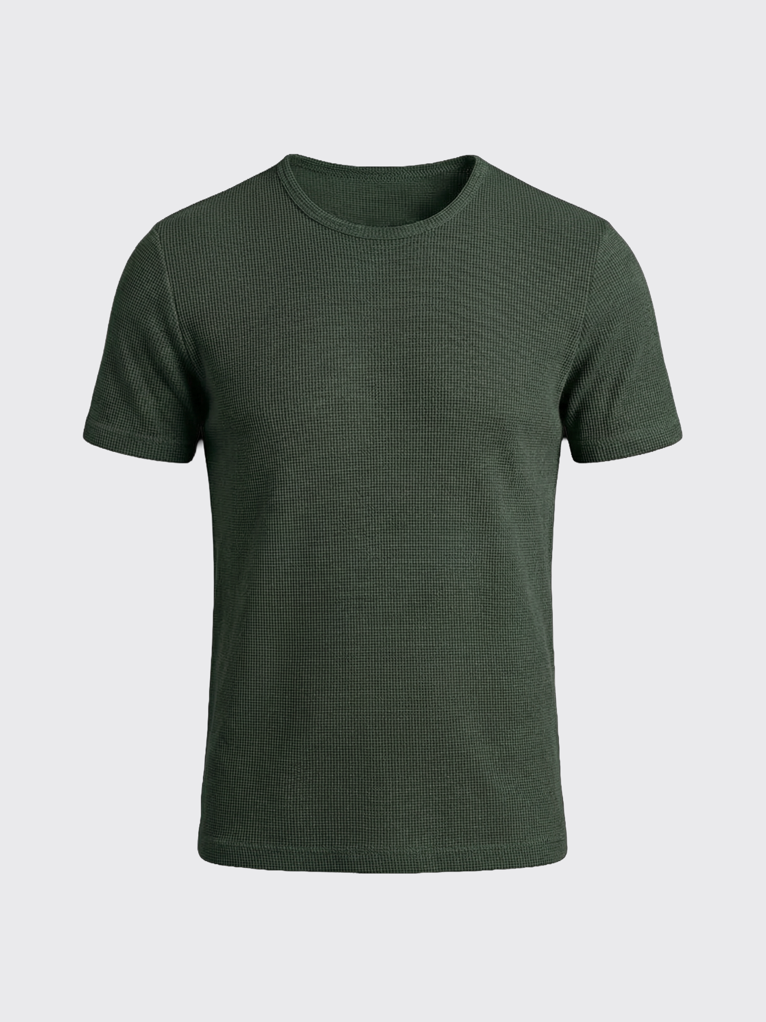 main out WAFFLE MERINO T-SHIRT Kaki