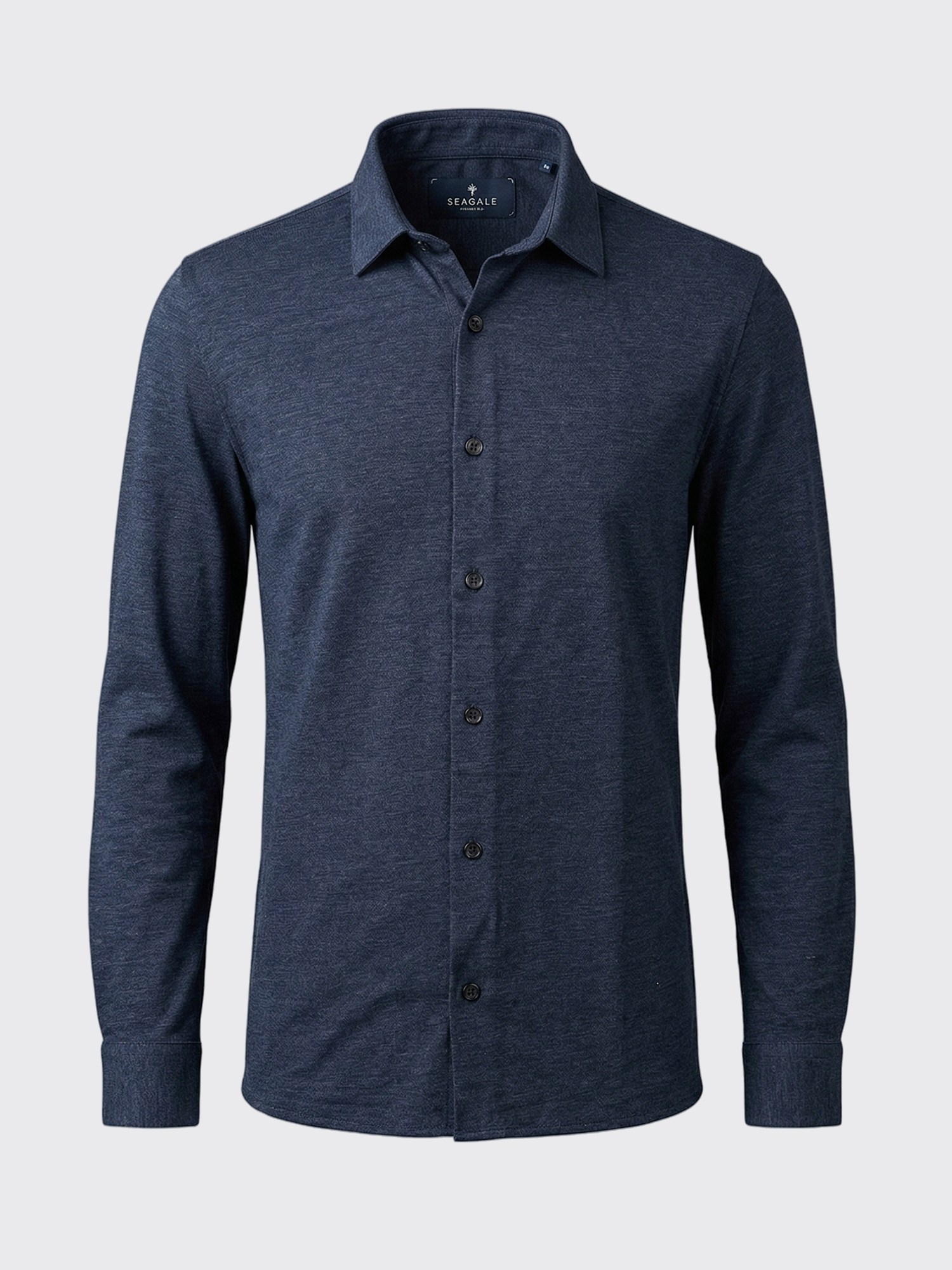 main out PURE MERINO T-SHIRT Bleu chic