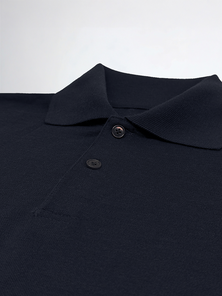 PERFORMANCE MERINO POLO Bleu Chic
