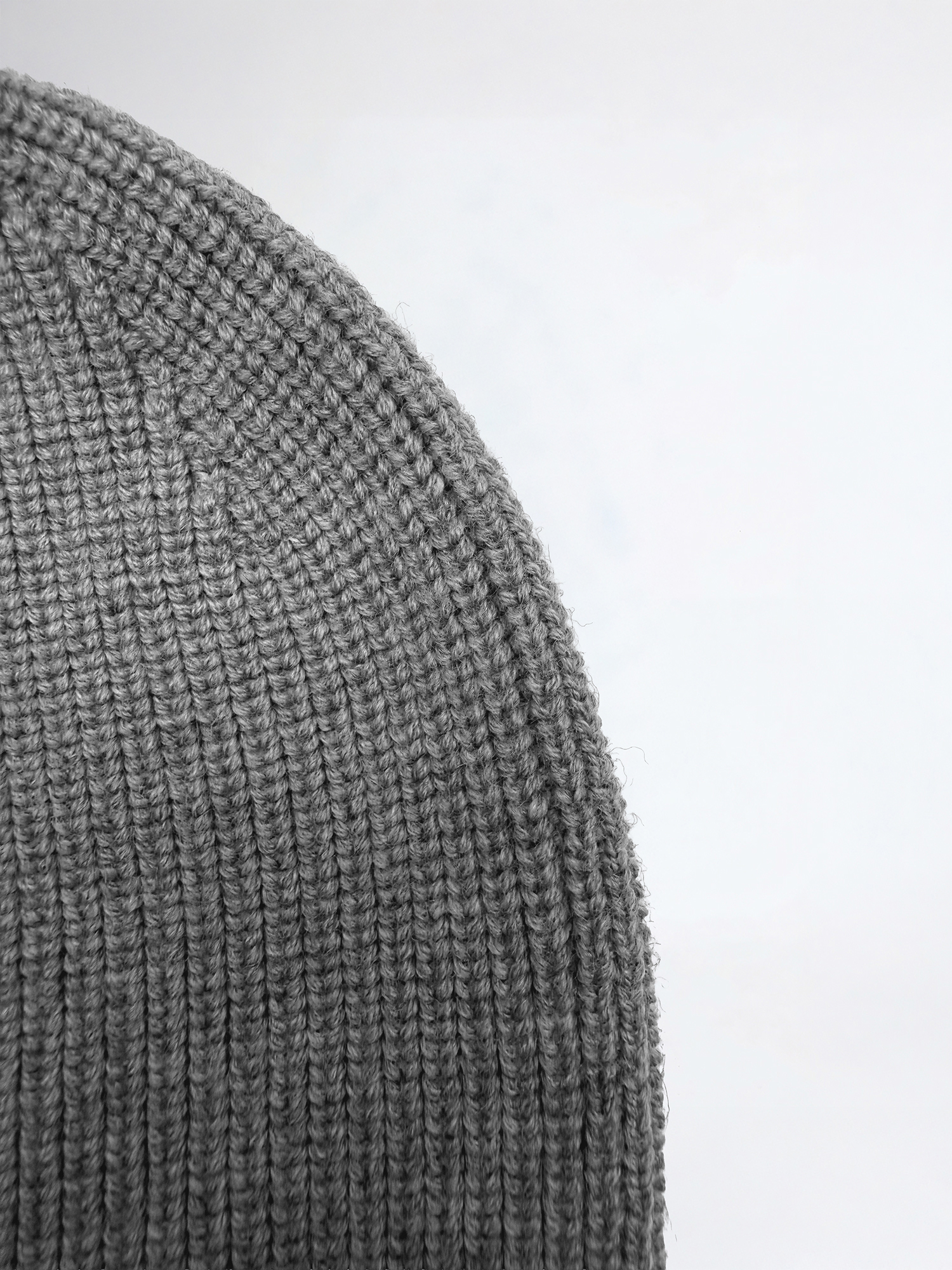 SEAMLESS MERINO BEANIE Gris Clair