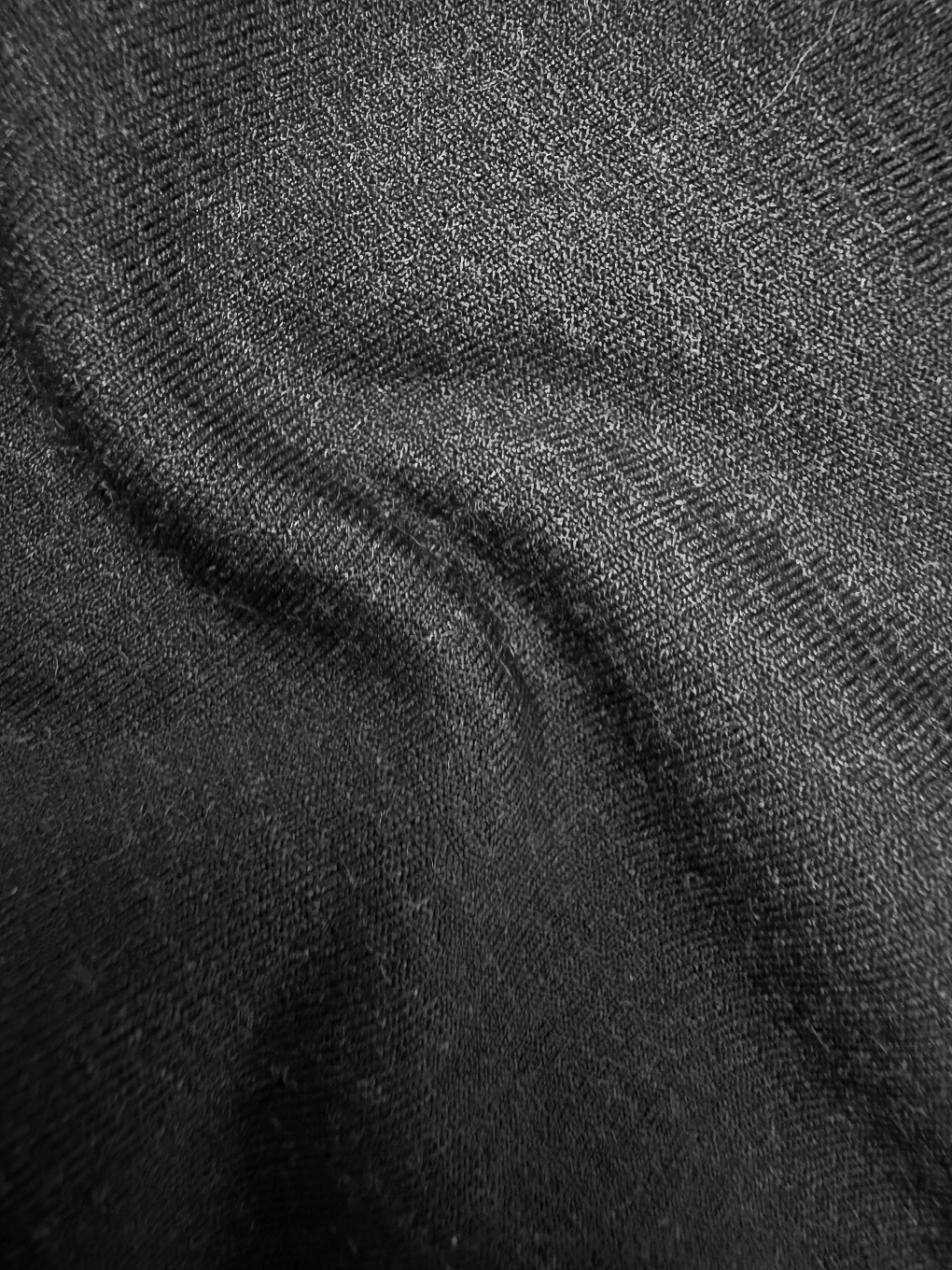 WAFFLE MERINO FLEECE Gris Anthracite