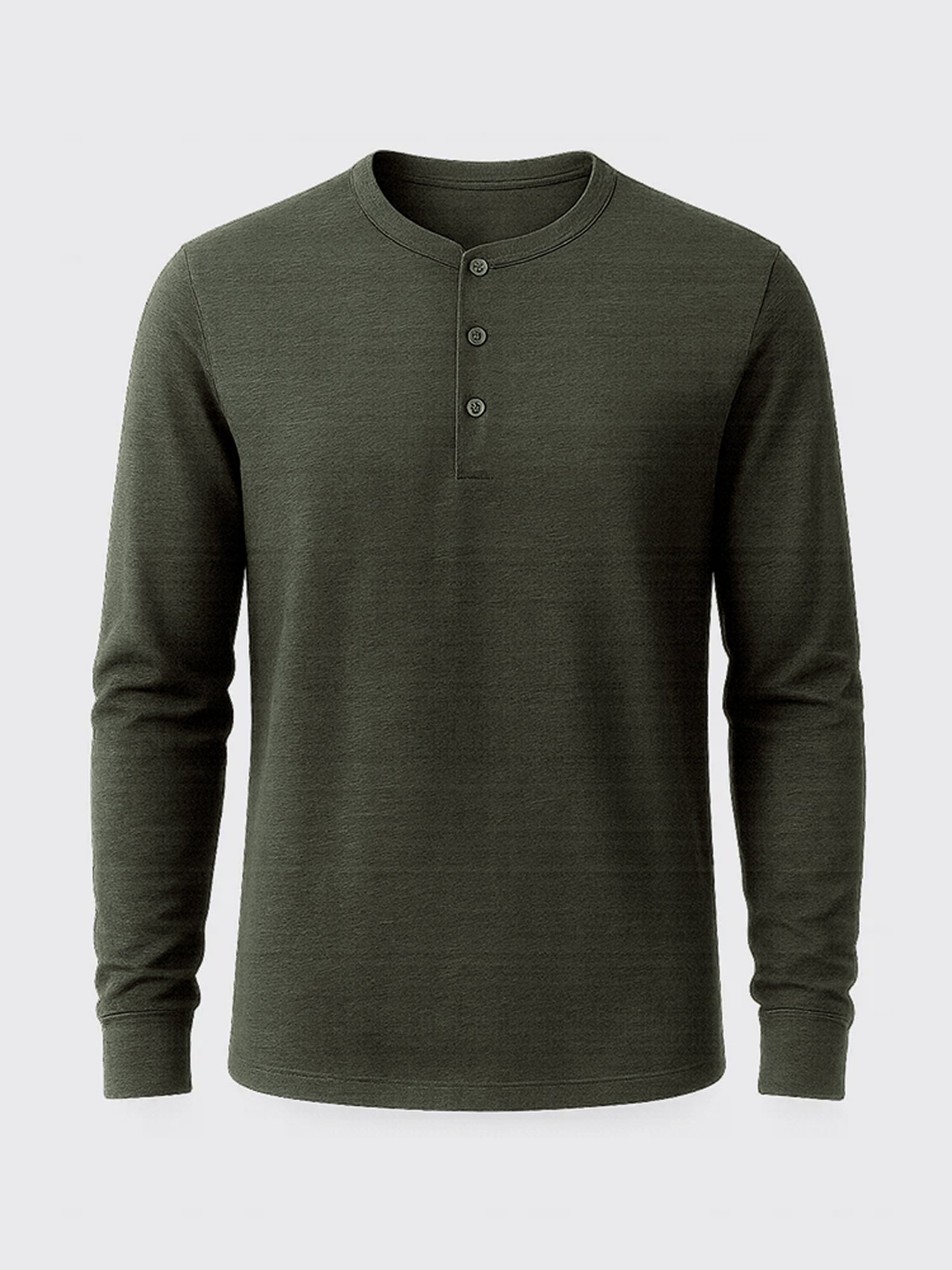 PERFORMANCE MERINO LONG SLEEVES HENLEY Kaki