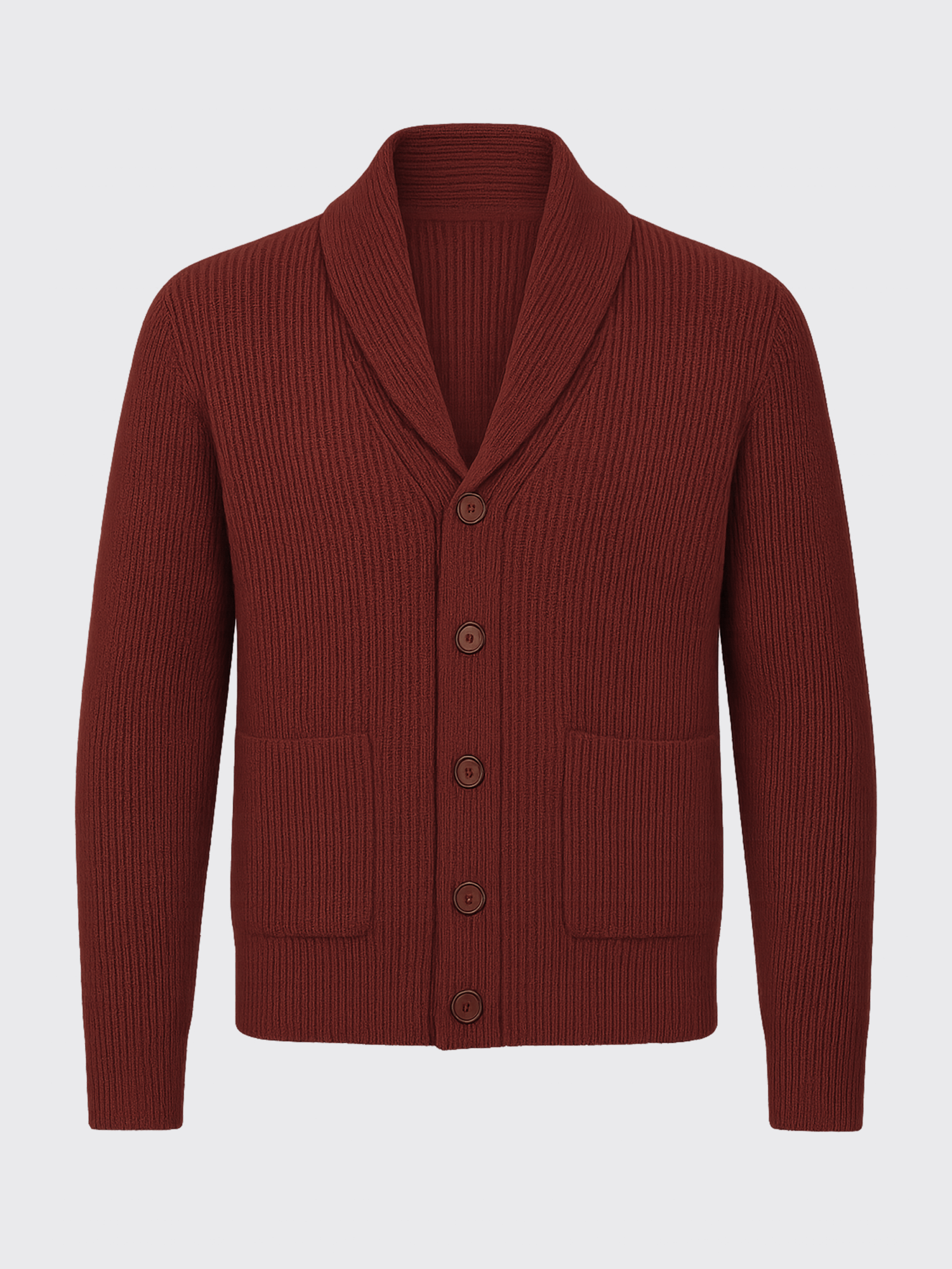 LAMBSWOOL CARDIGAN Bordeaux