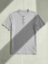 PERFORMANCE MERINO HENLEY Gris Clair