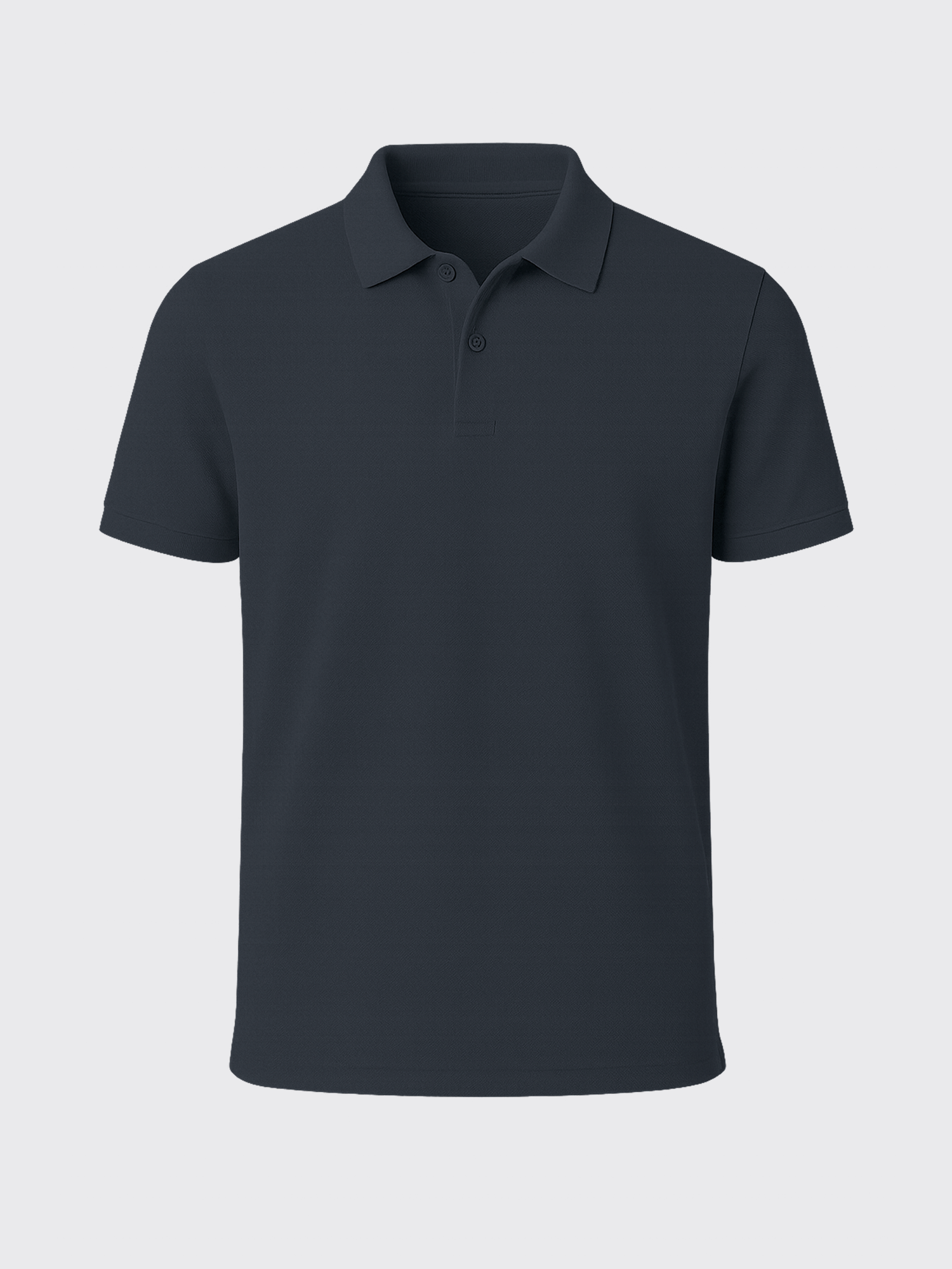 PIQUÉ MERINO POLO Bleu Gris