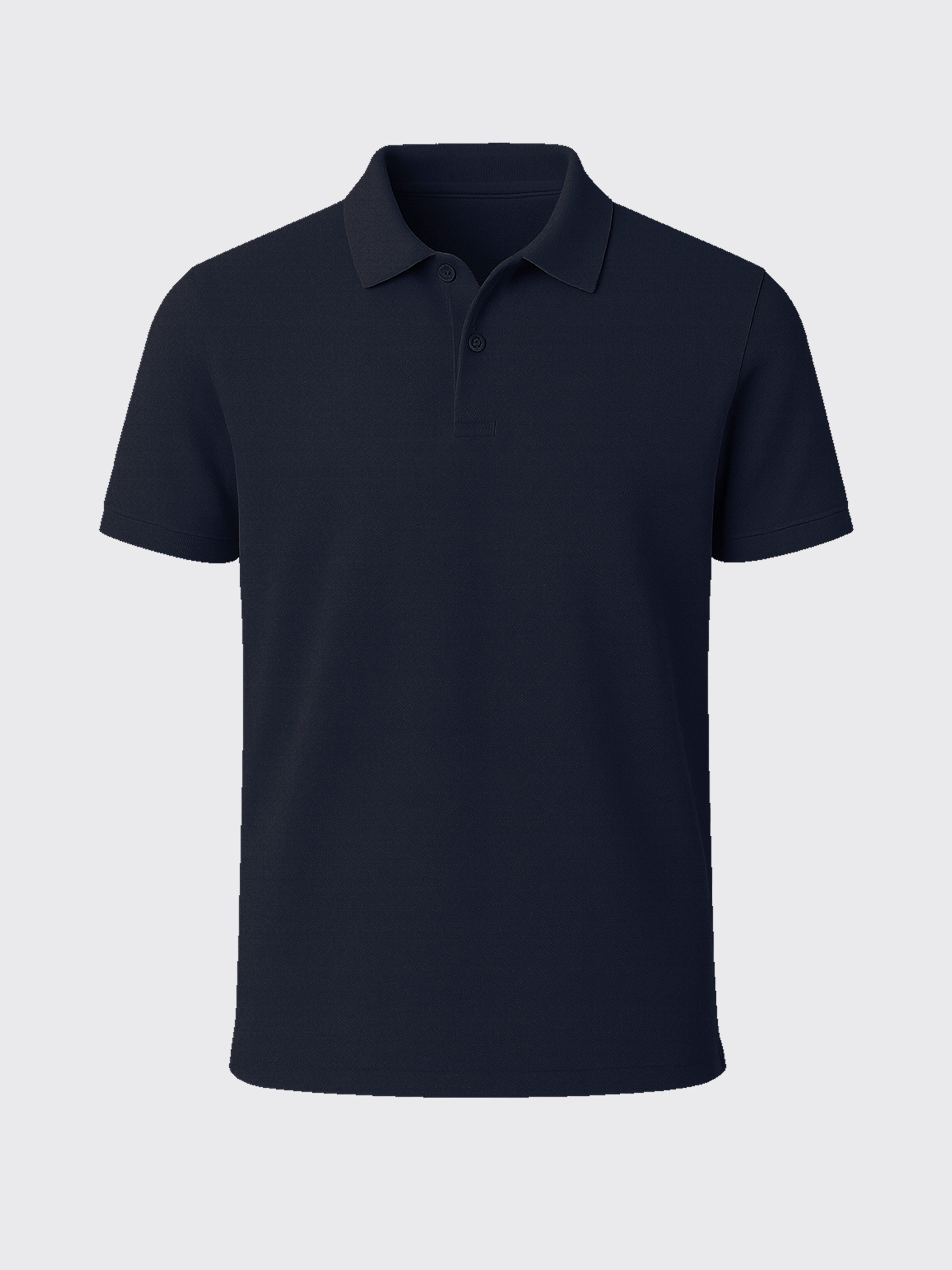PIQUÉ MERINO POLO Bleu Chic