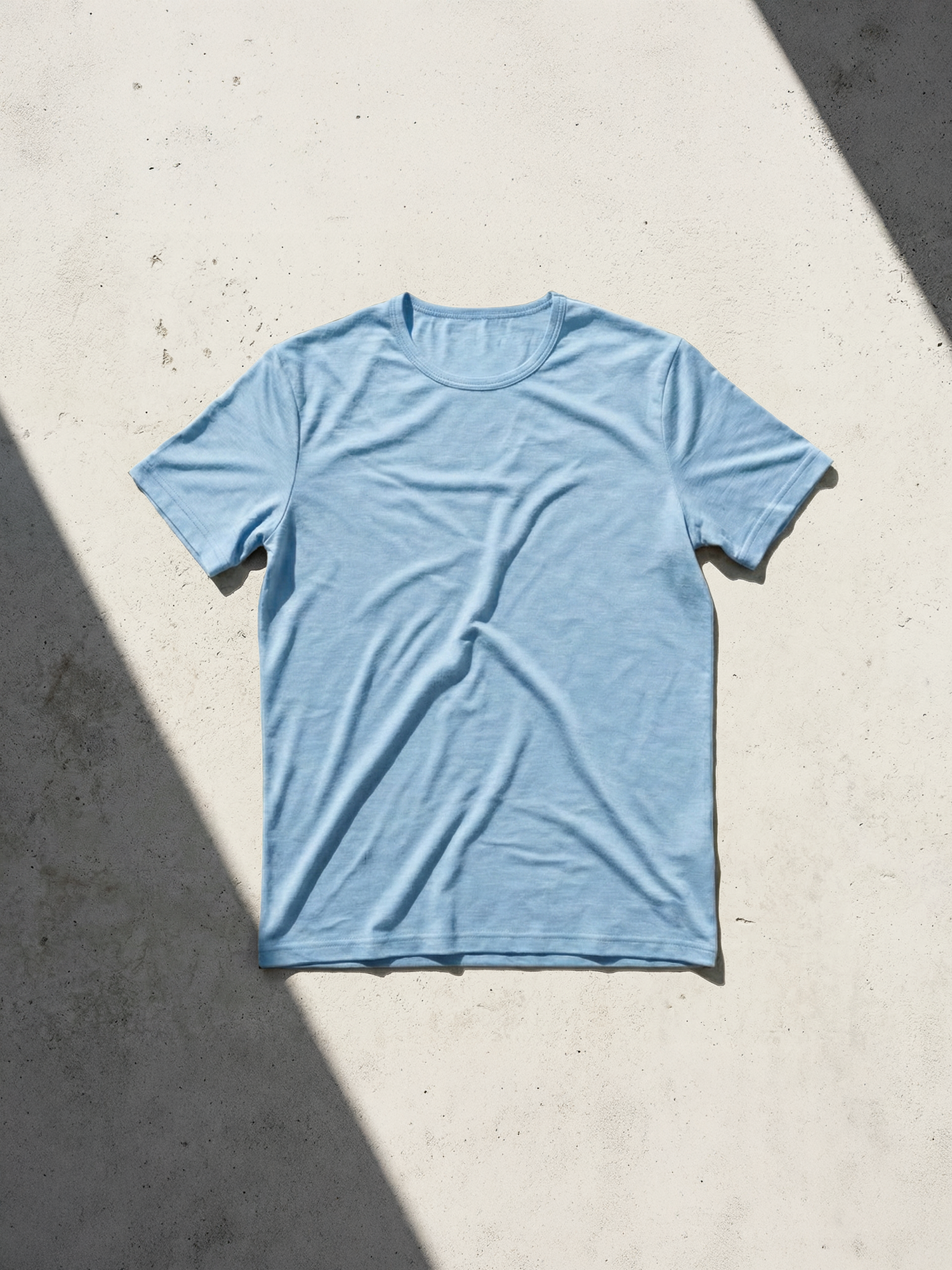 PURE MERINO T-SHIRT Bleu ciel