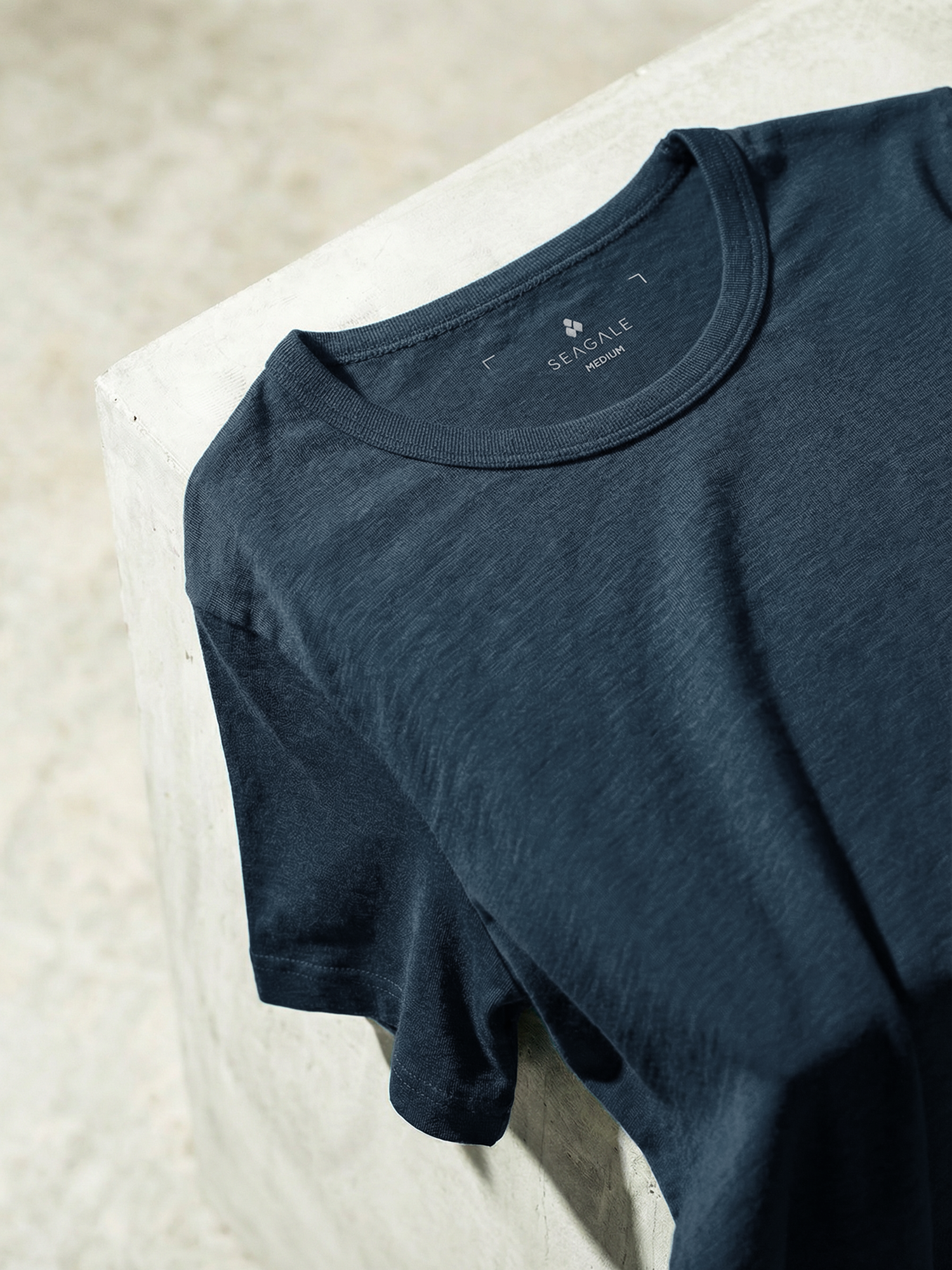 PURE MERINO T-SHIRT Bleu gris