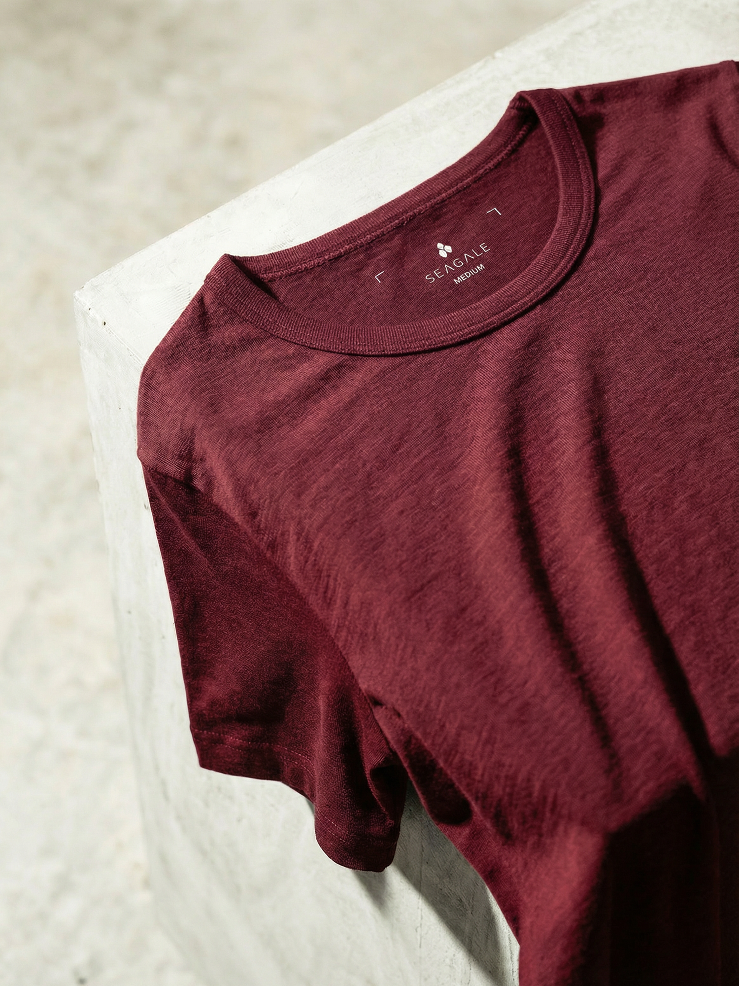 PURE MERINO T-SHIRT Bordeaux