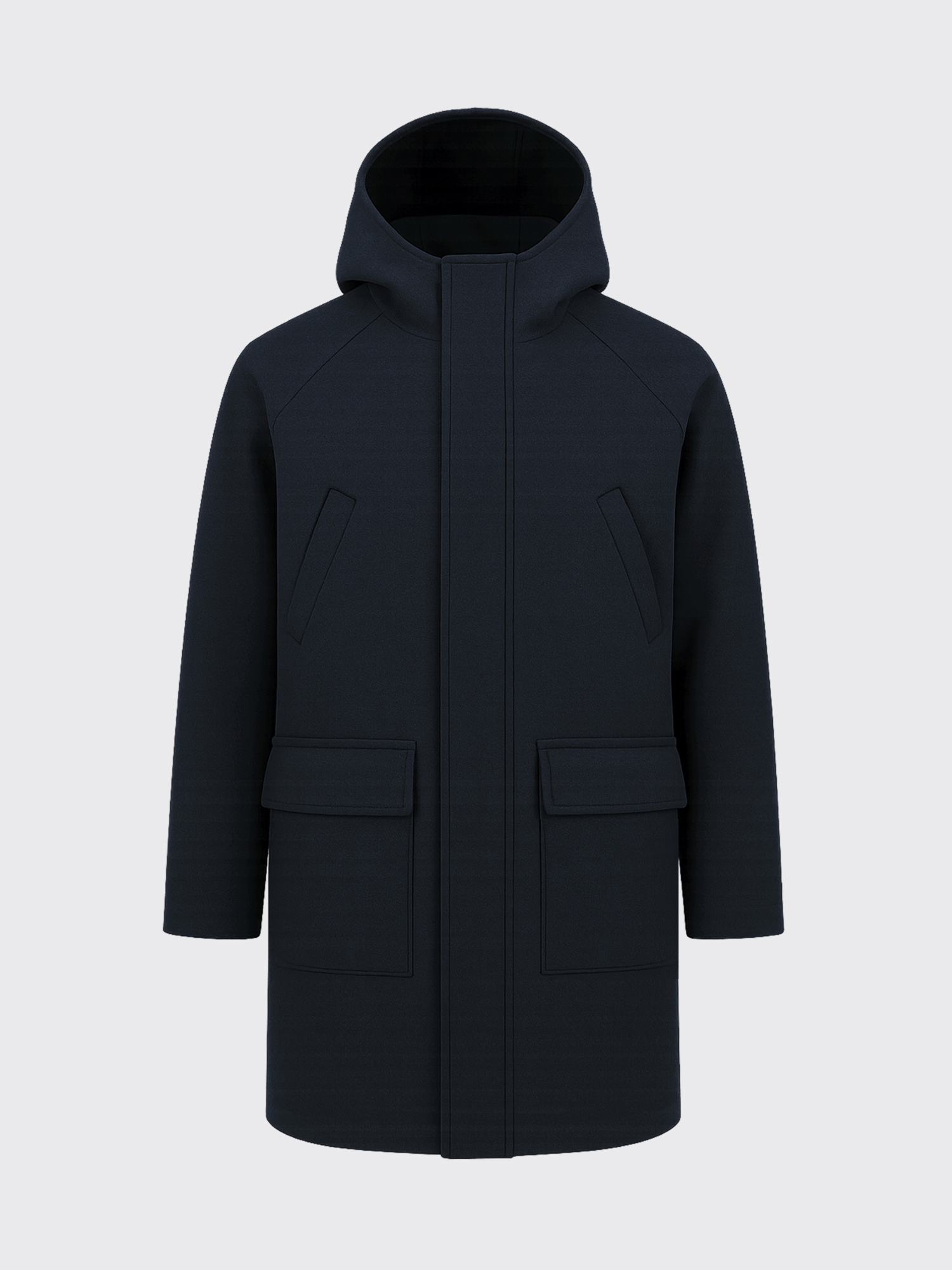 RECYCLED WOOL PARKA Bleu Chic