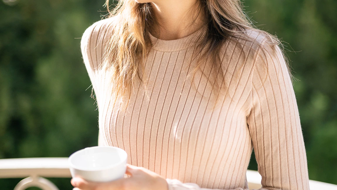 MERINO RIB DRESS Sable