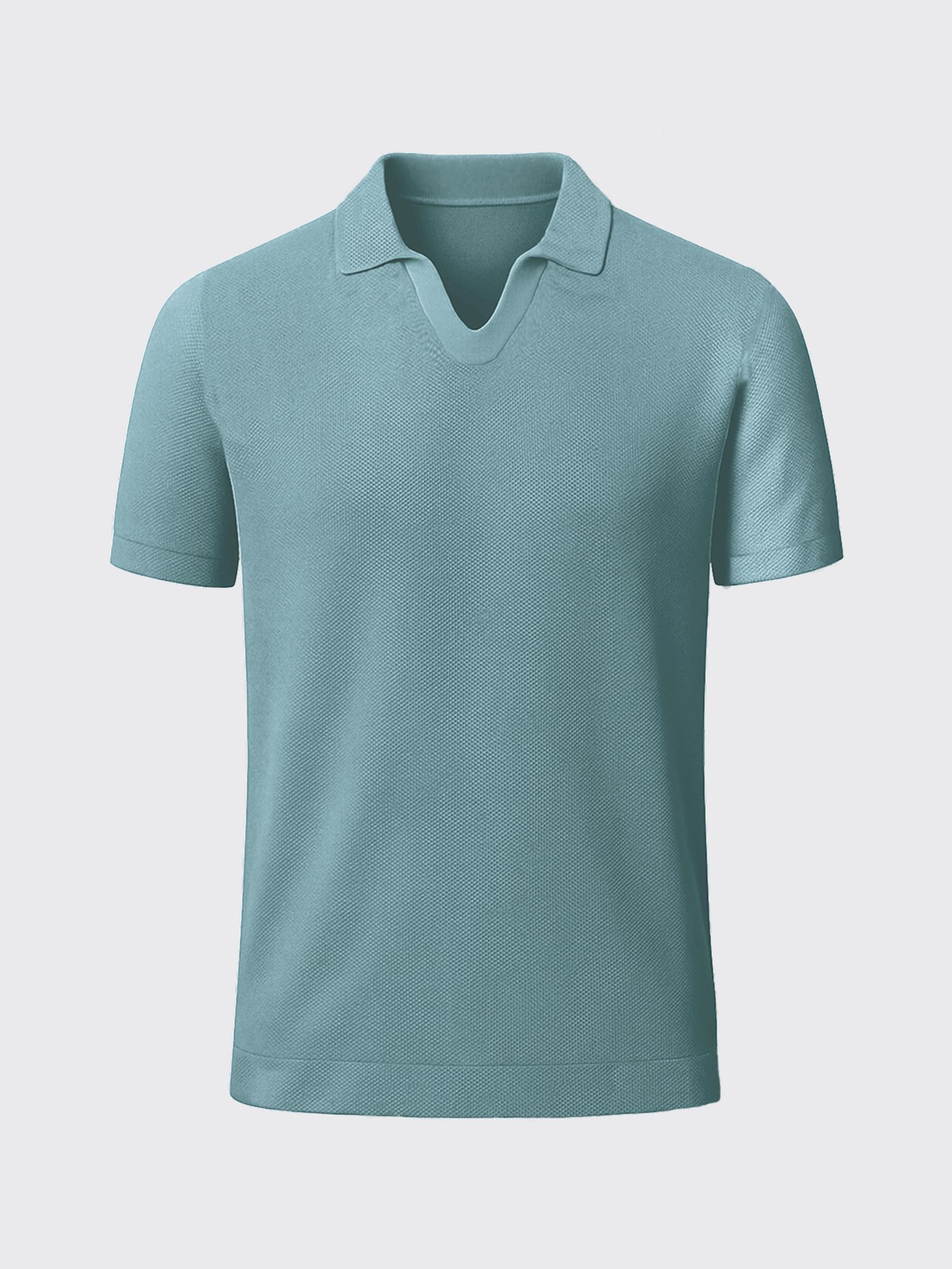 RIVIERA MERINO POLO Bleu Ciel