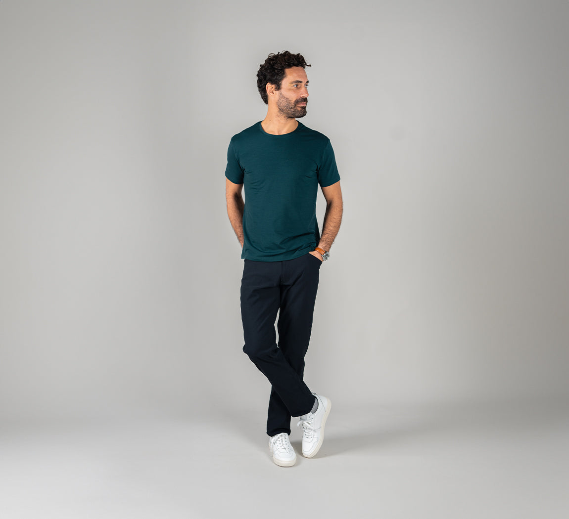 ACTION MERINO T-SHIRT Vert Sapin