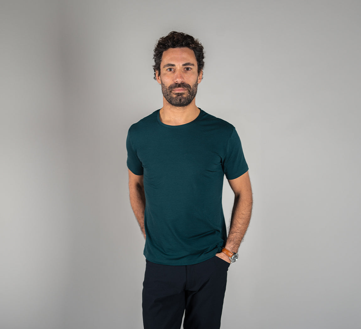 ACTION MERINO T-SHIRT Vert Sapin