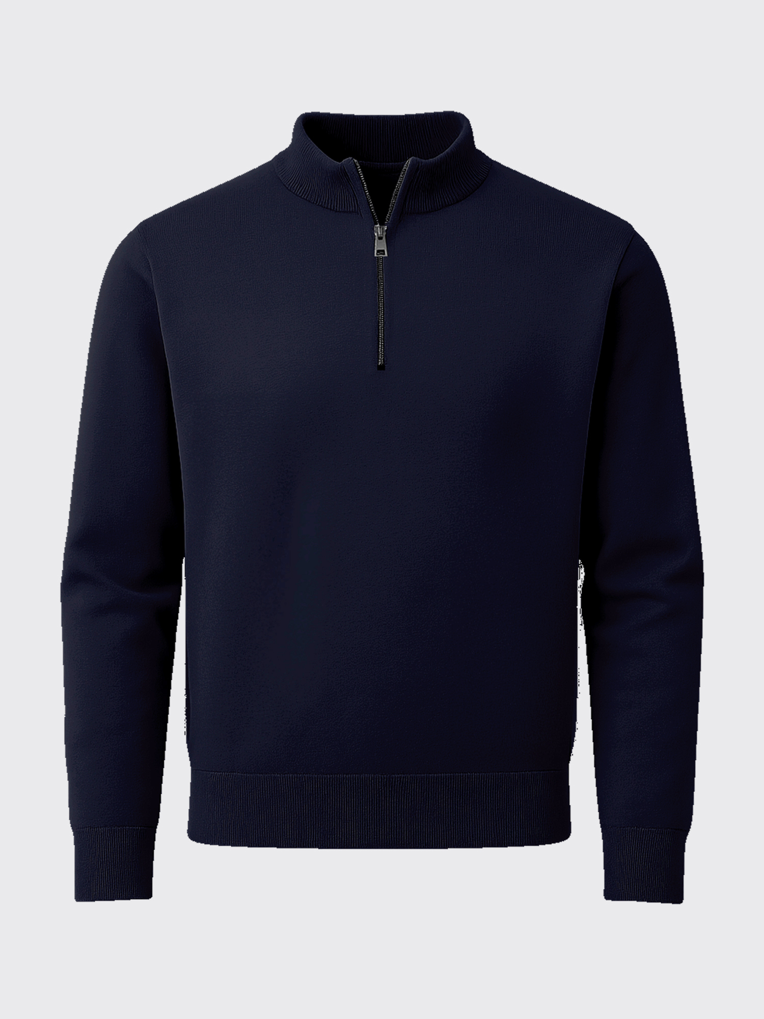 main out ULTRA MERINO ZIP PULLOVER Bleu Chic