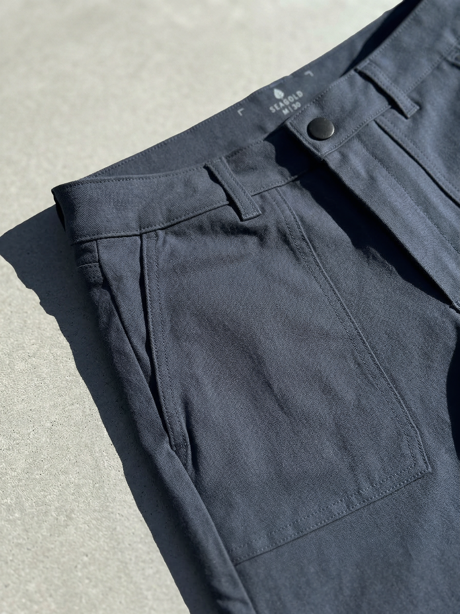 WOMAN CANVAS PANTS Bleu Gris