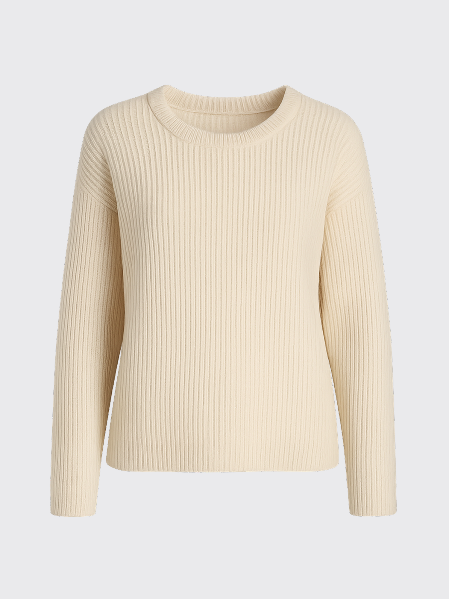 WOMAN LAMBSWOOL PULLOVER Blanc
