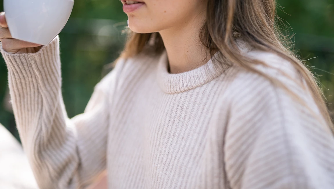 WOMAN LAMBSWOOL PULLOVER Gris Clair