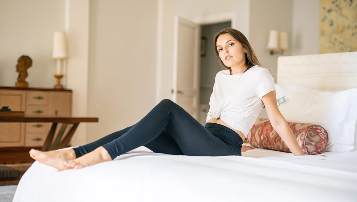 WOMAN MERINO LEGGING Bleu Chic