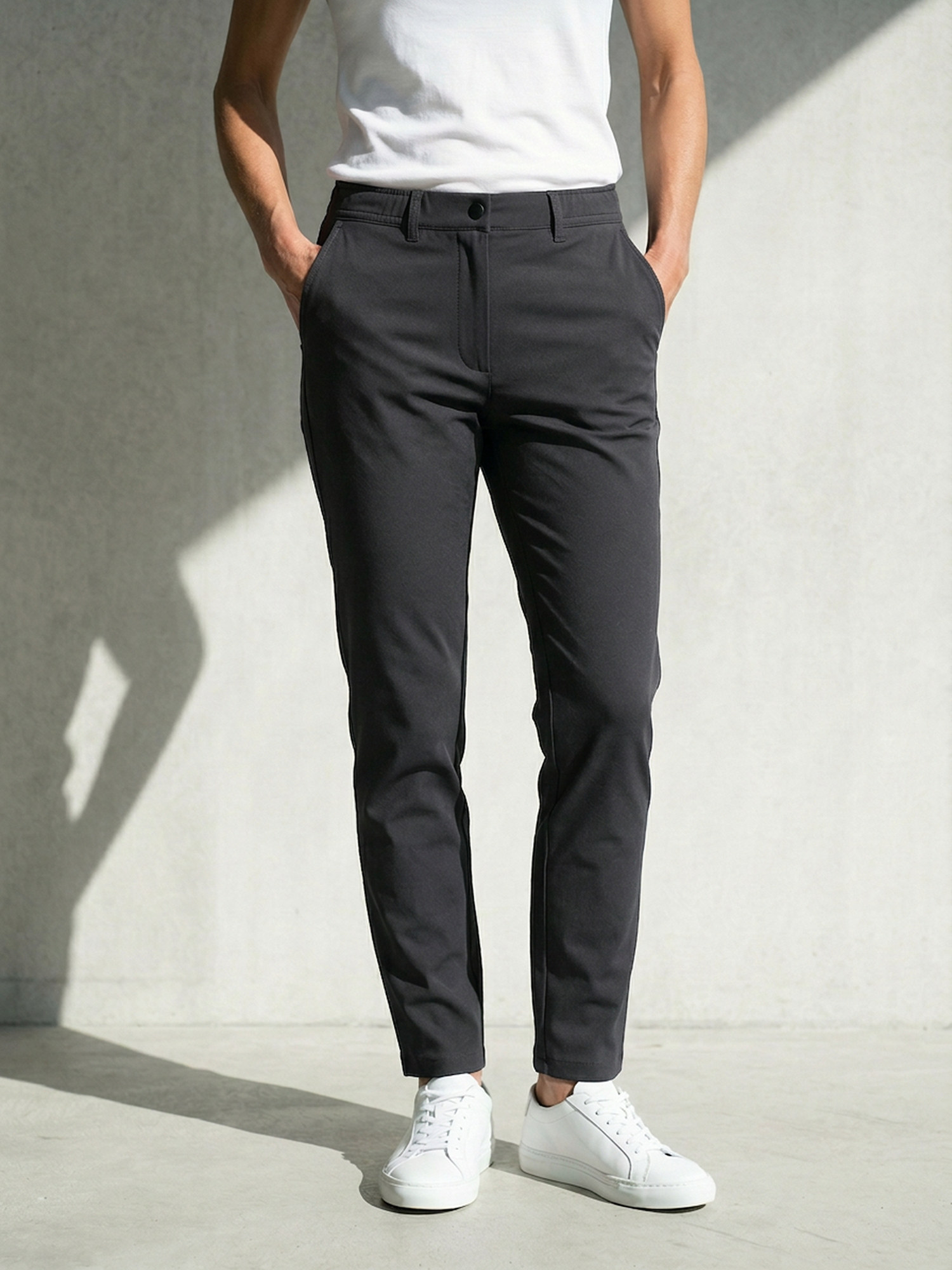 WOMAN MERINO PANTS Gris Anthracite