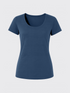 WOMAN MERINO T-SHIRT Bleu Ocean