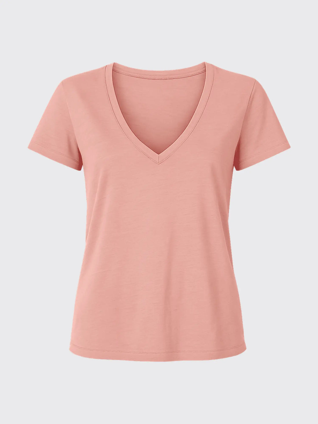 WOMAN MERINO V-NECK T-SHIRT Rose