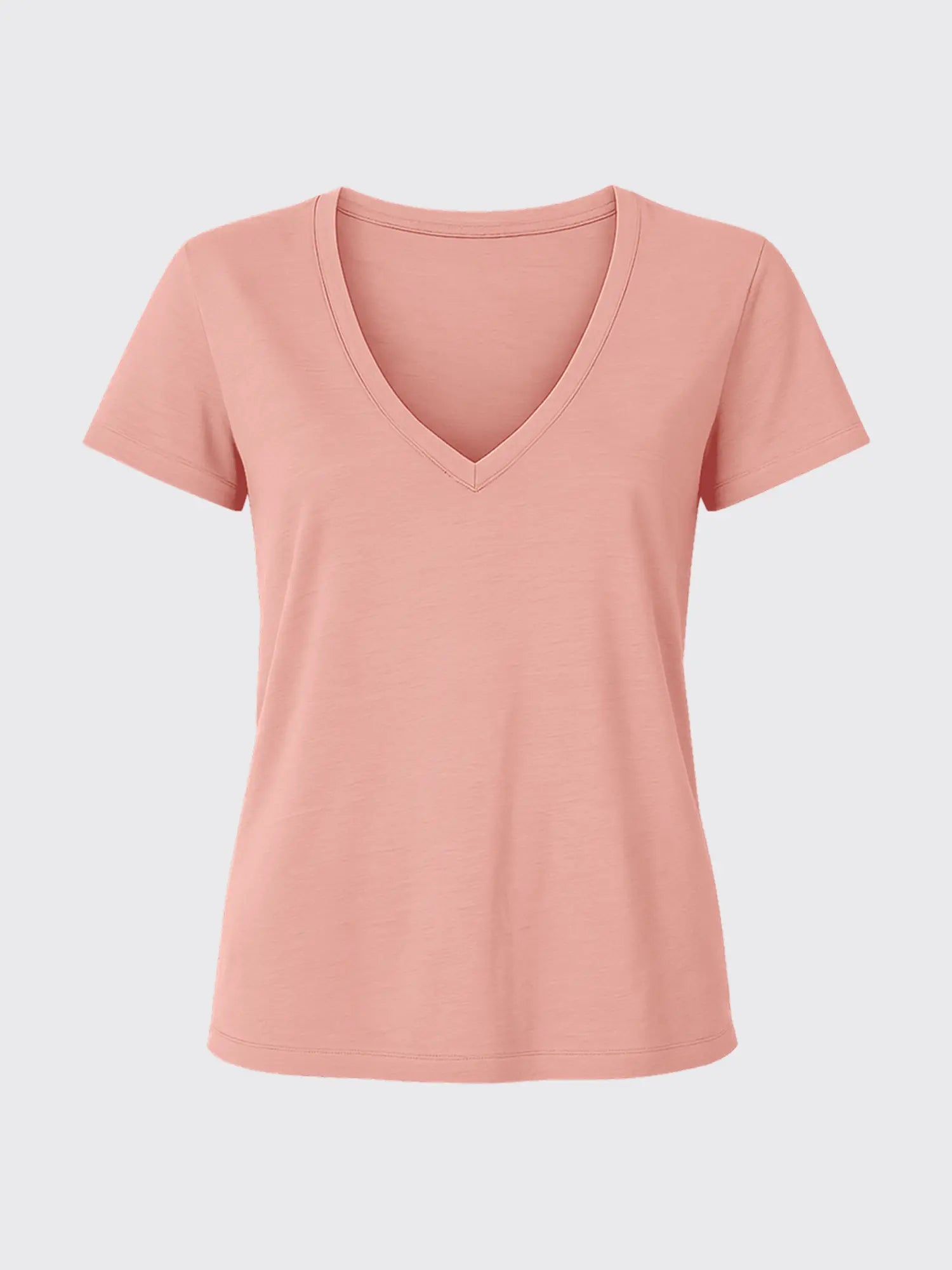 WOMAN MERINO V-NECK T-SHIRT Rose