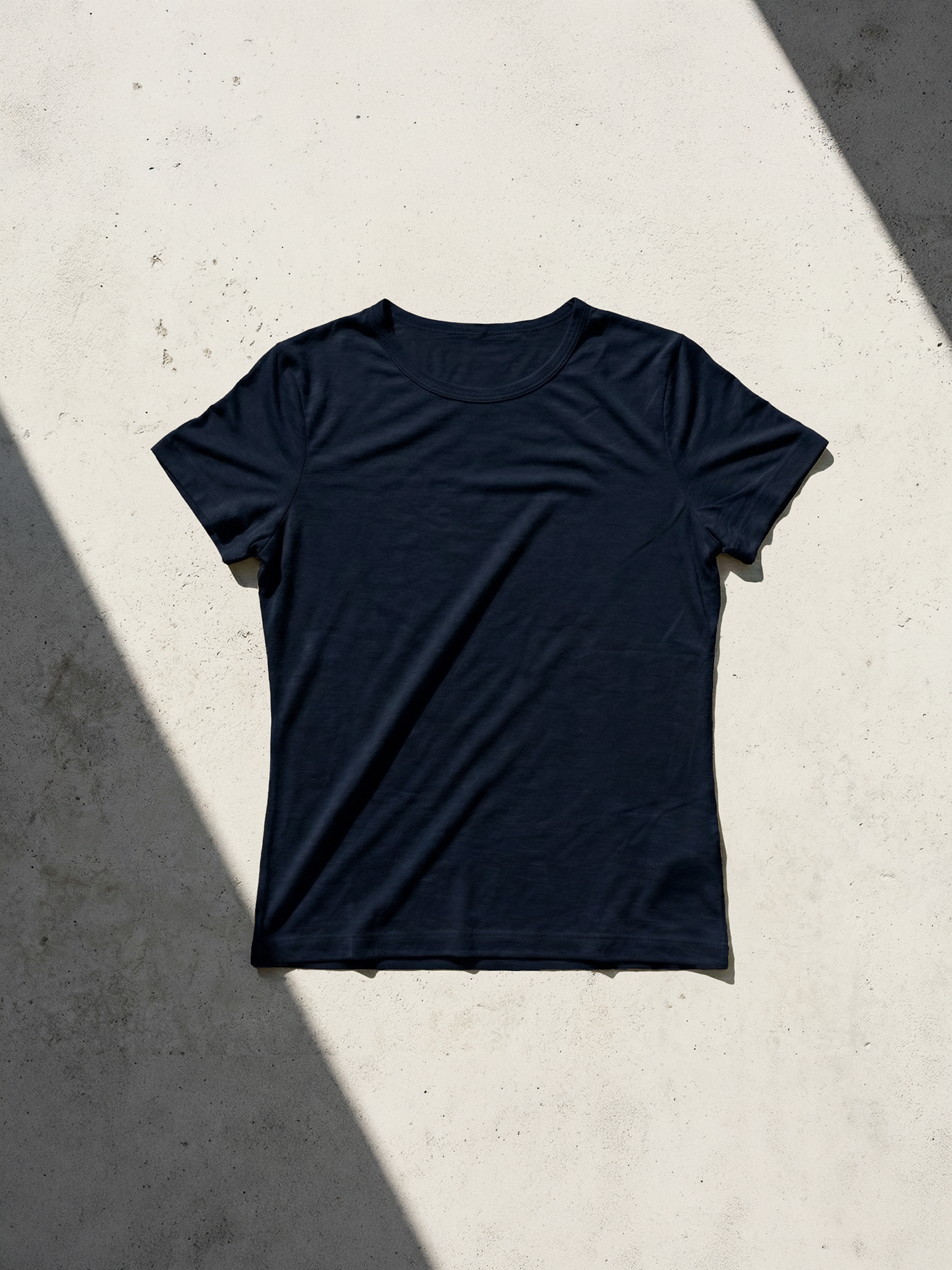 WOMAN PURE MERINO T-SHIRT Bleu chic