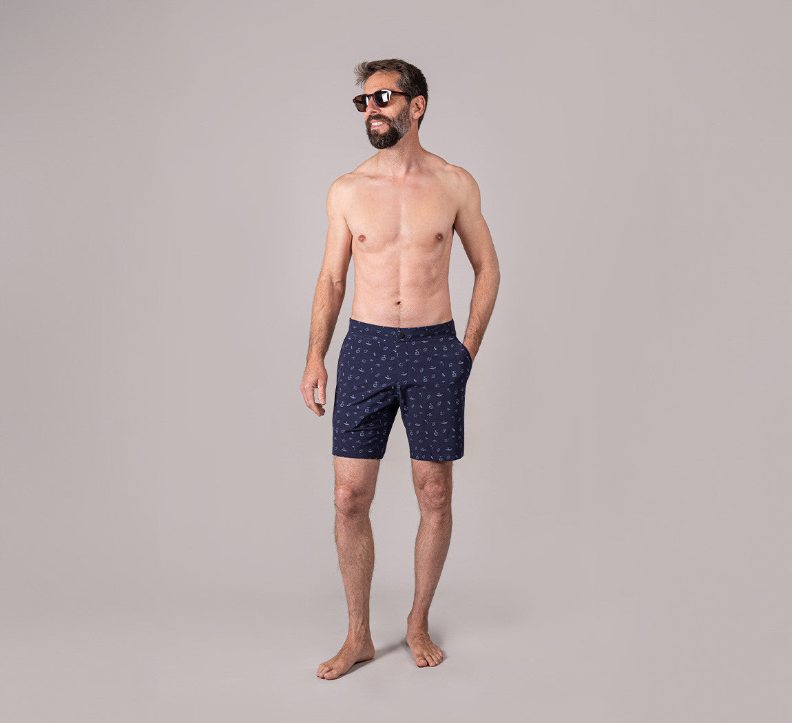 ANNIVERSARY 2-IN-1 SWIMSHORT Bleu Chic