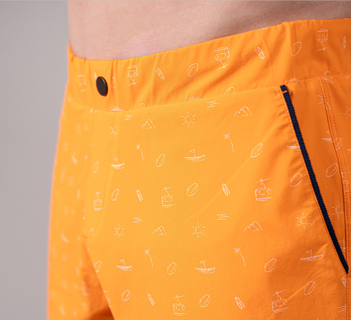 ANNIVERSARY 2-IN-1 SWIMSHORT Orange Tonic
