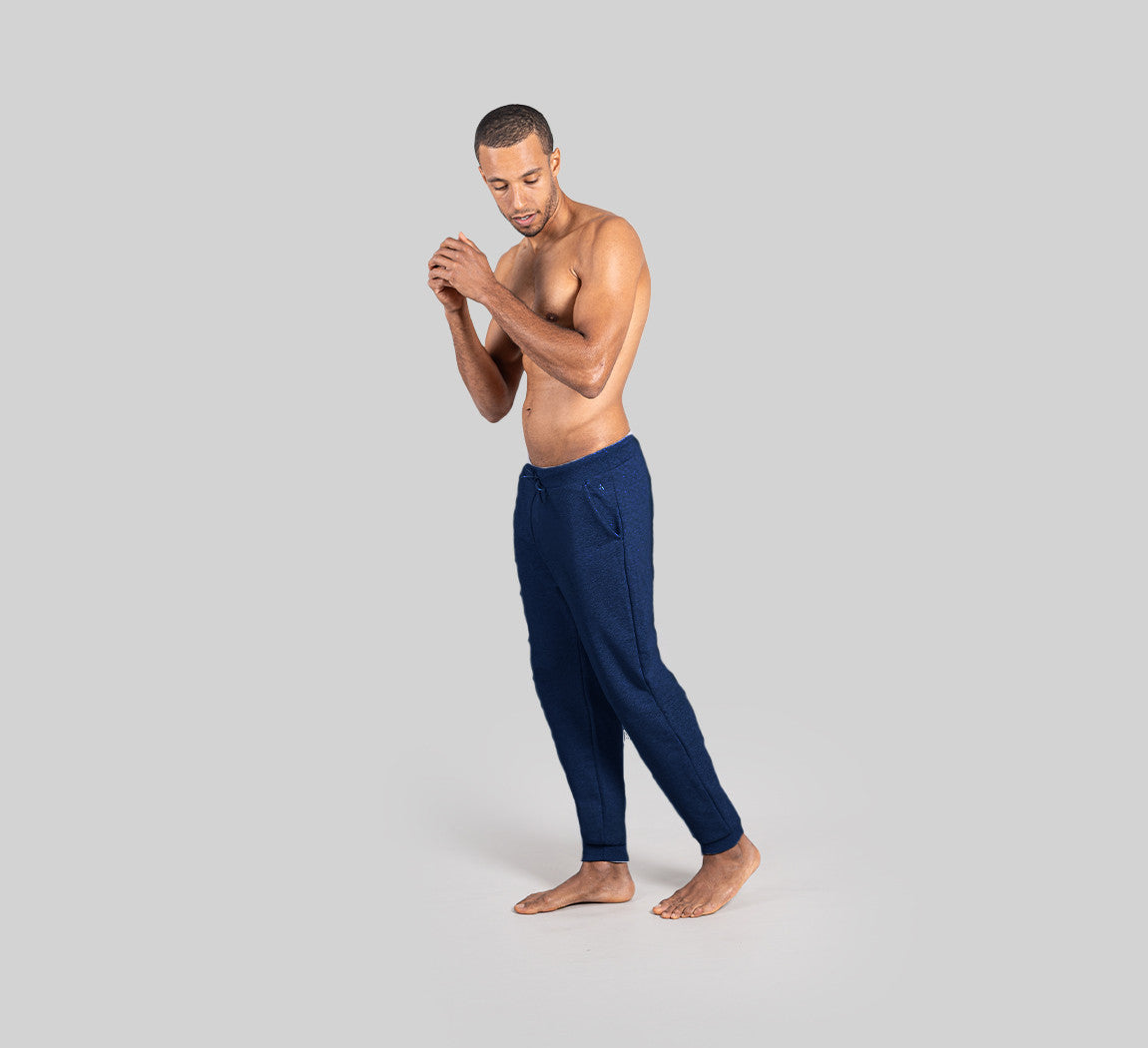 ESSENTIAL MERINO JOGGERS Bleu Chic
