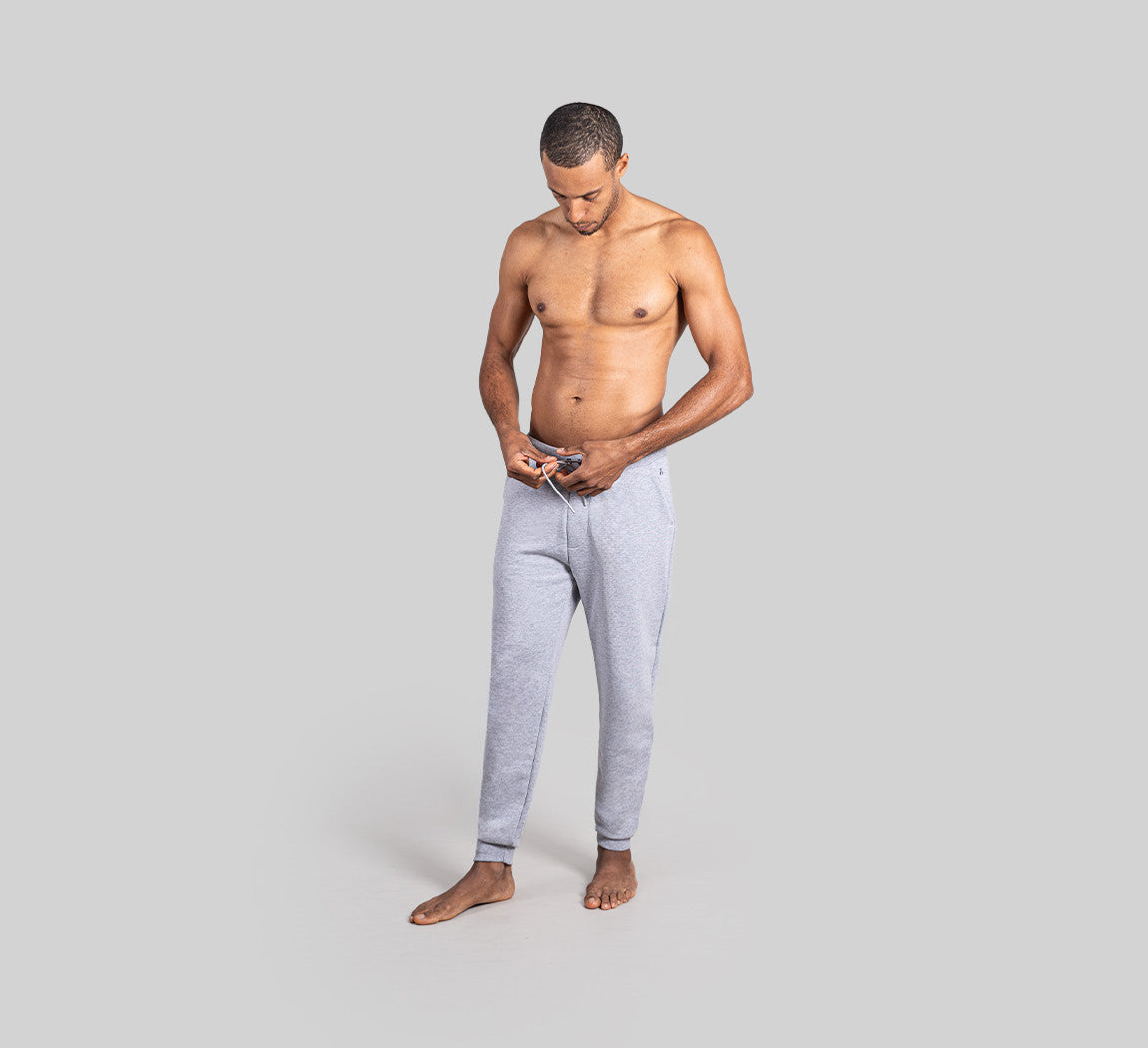 ESSENTIAL MERINO JOGGERS Gris Clair