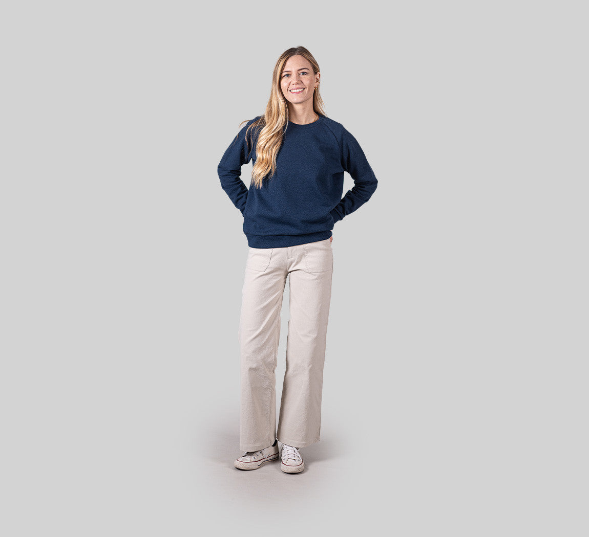ESSENTIAL MERINO WOMAN SWEATSHIRT Bleu Chic