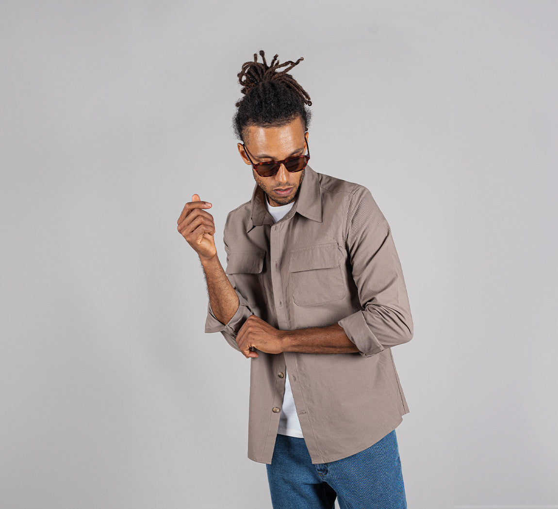 EVERYDAY OVERSHIRT Taupe